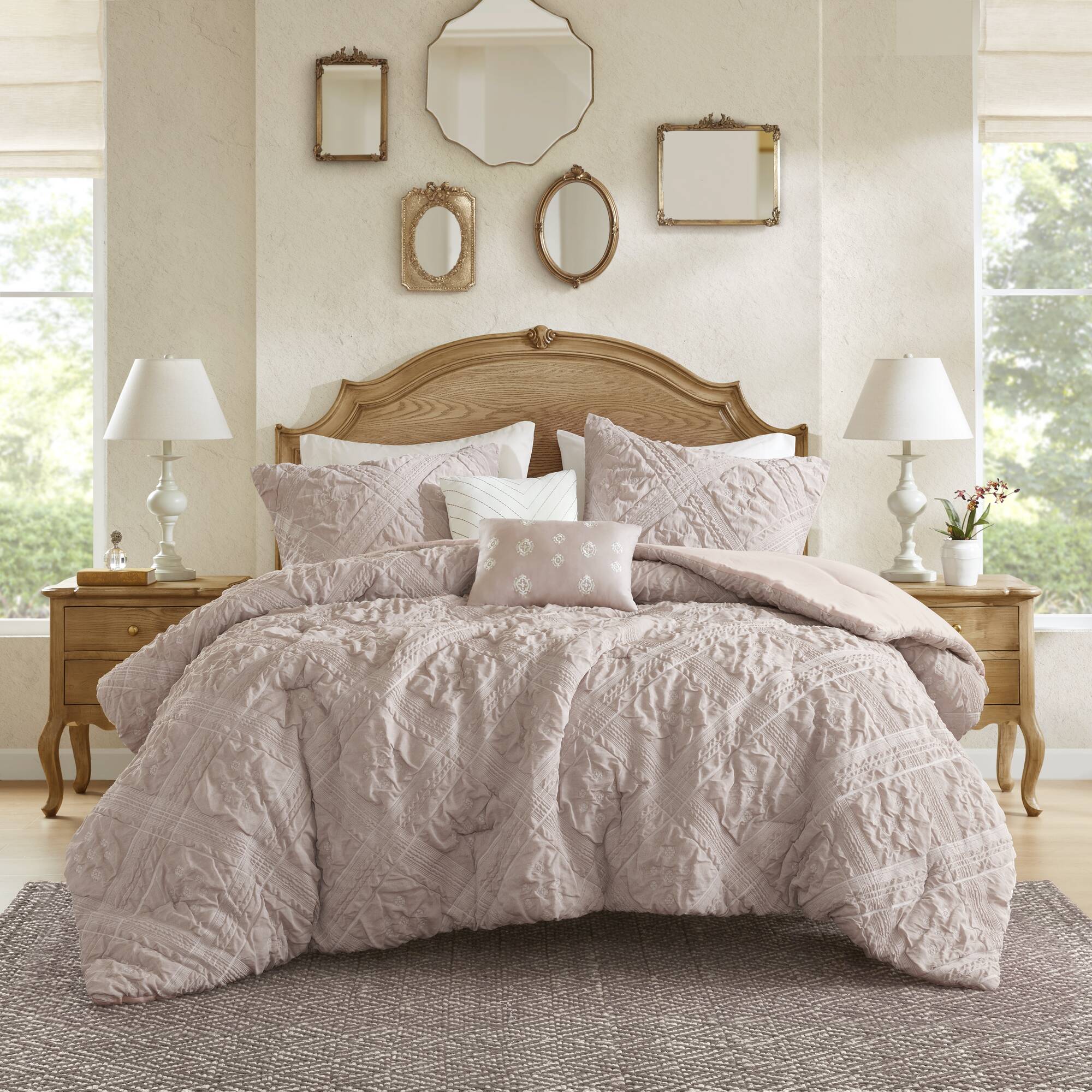 Mona 5-Piece Sculpted Jacquard Comforter Set - Image 3