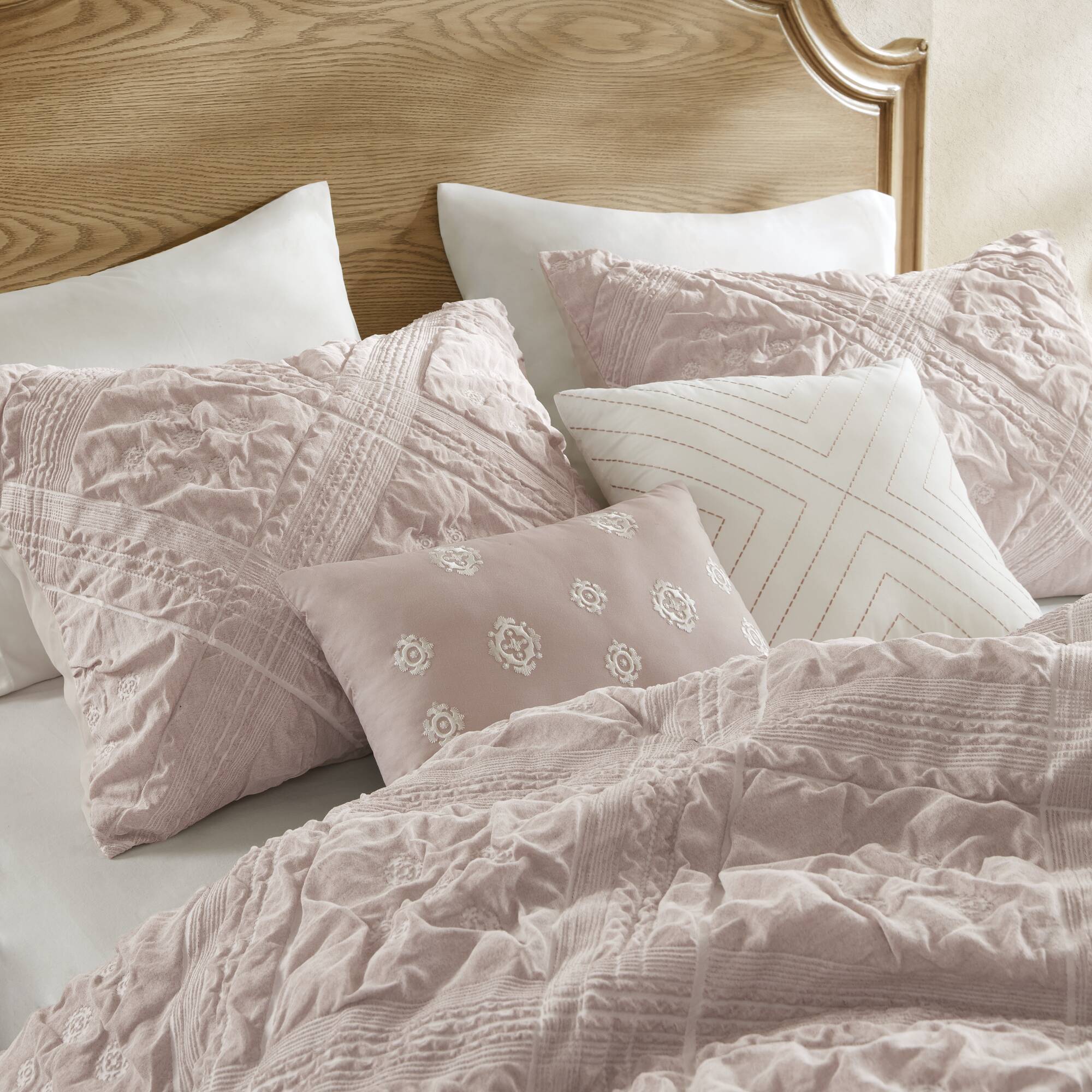 Mona 5-Piece Sculpted Jacquard Comforter Set - Image 8
