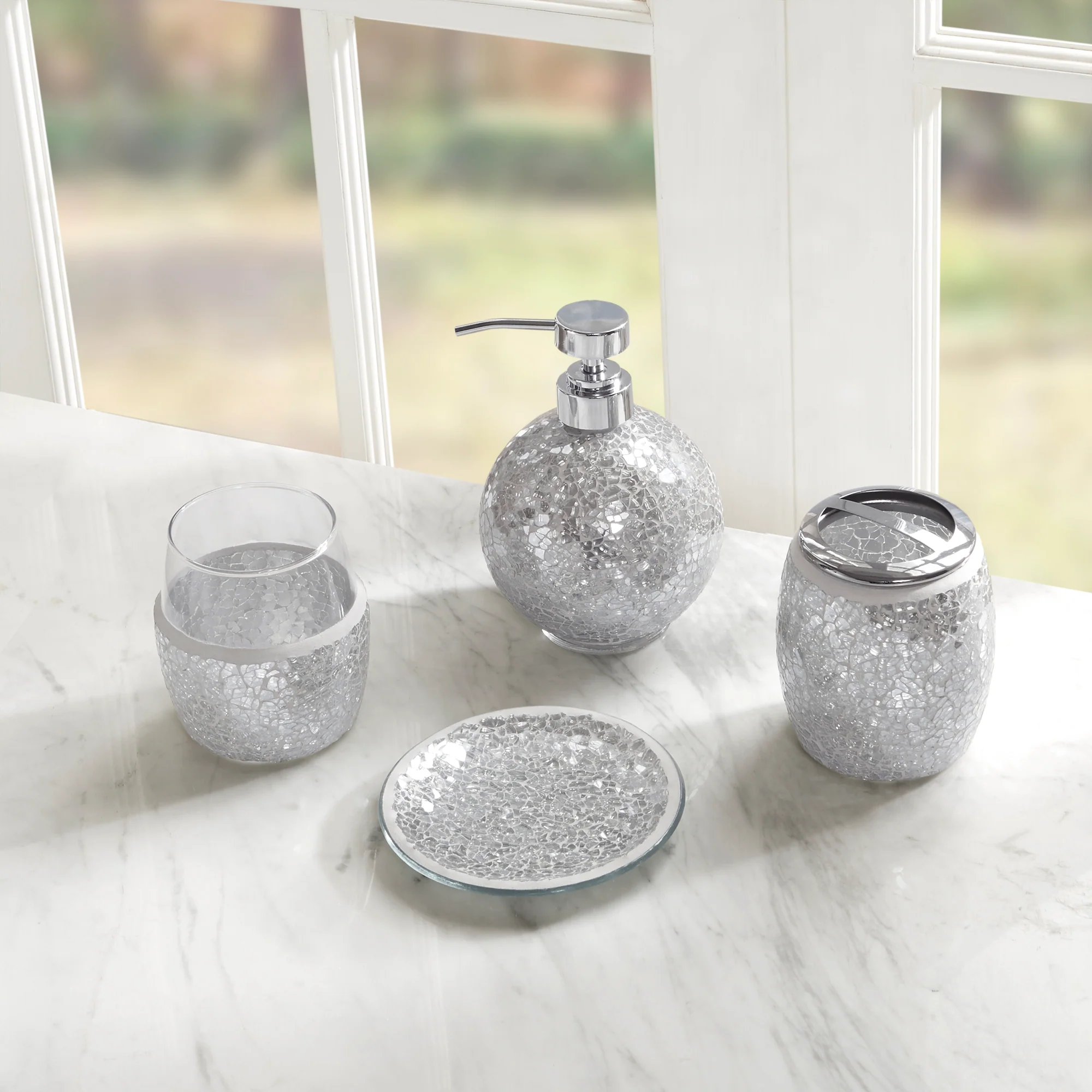Mosaic 4-Piece Bath Accessory Set - Image 2