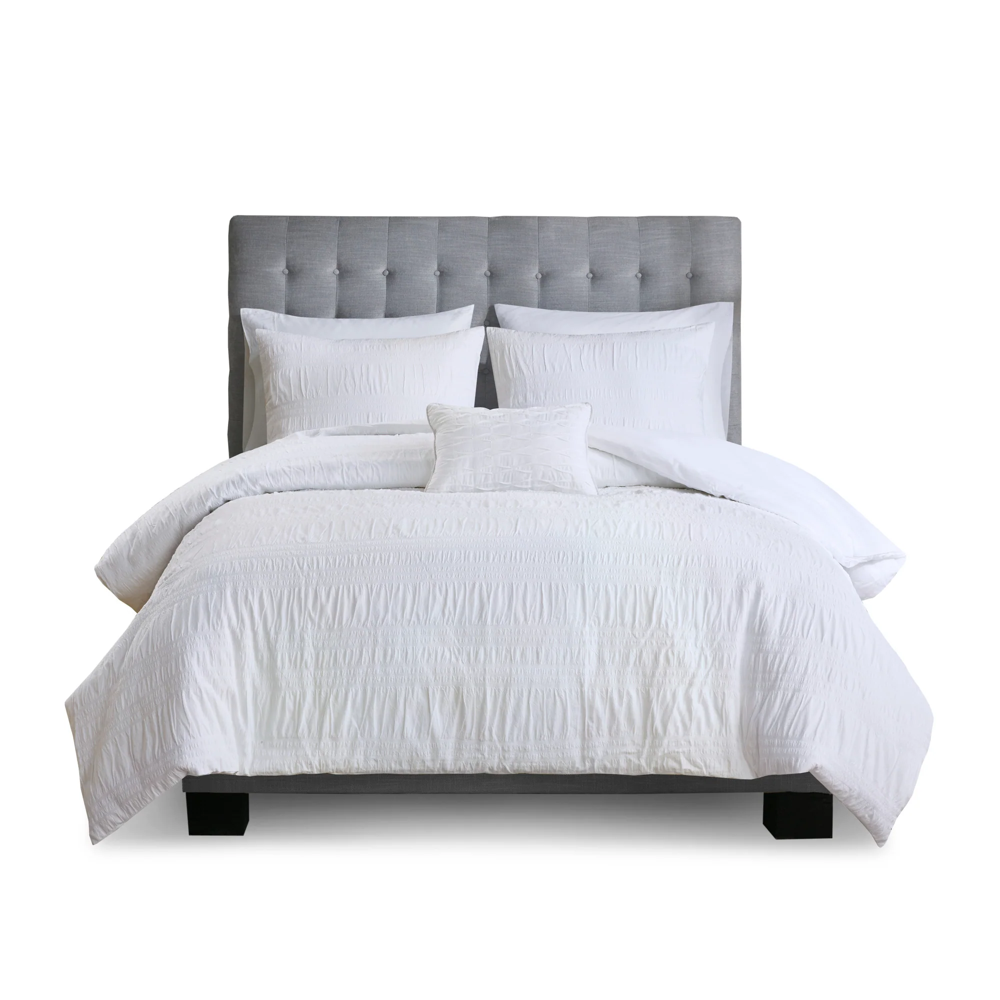 Nicolette 4-Piece Cotton Seersucker Duvet Cover Set - Image 13