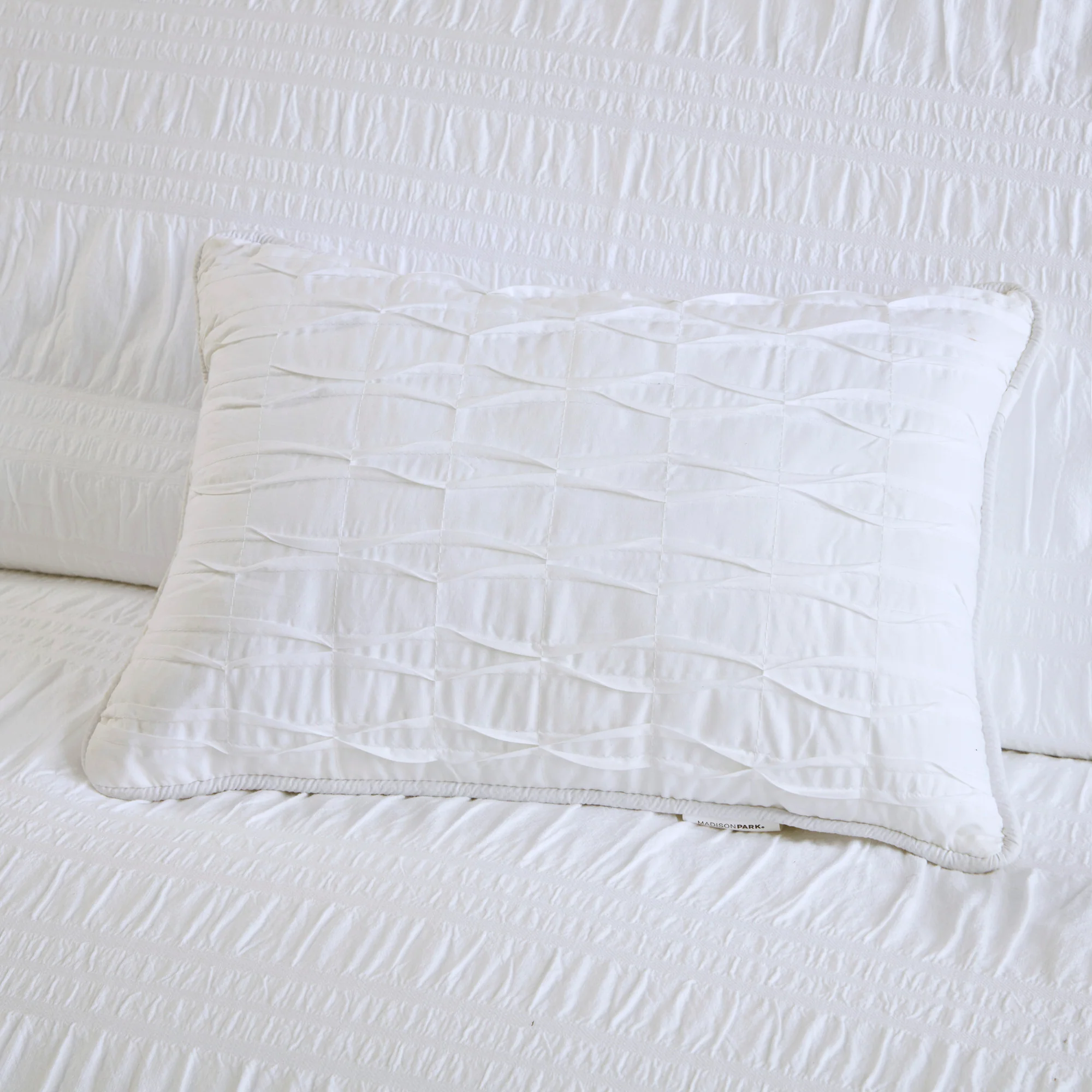 Nicolette 4-Piece Cotton Seersucker Duvet Cover Set - Image 9