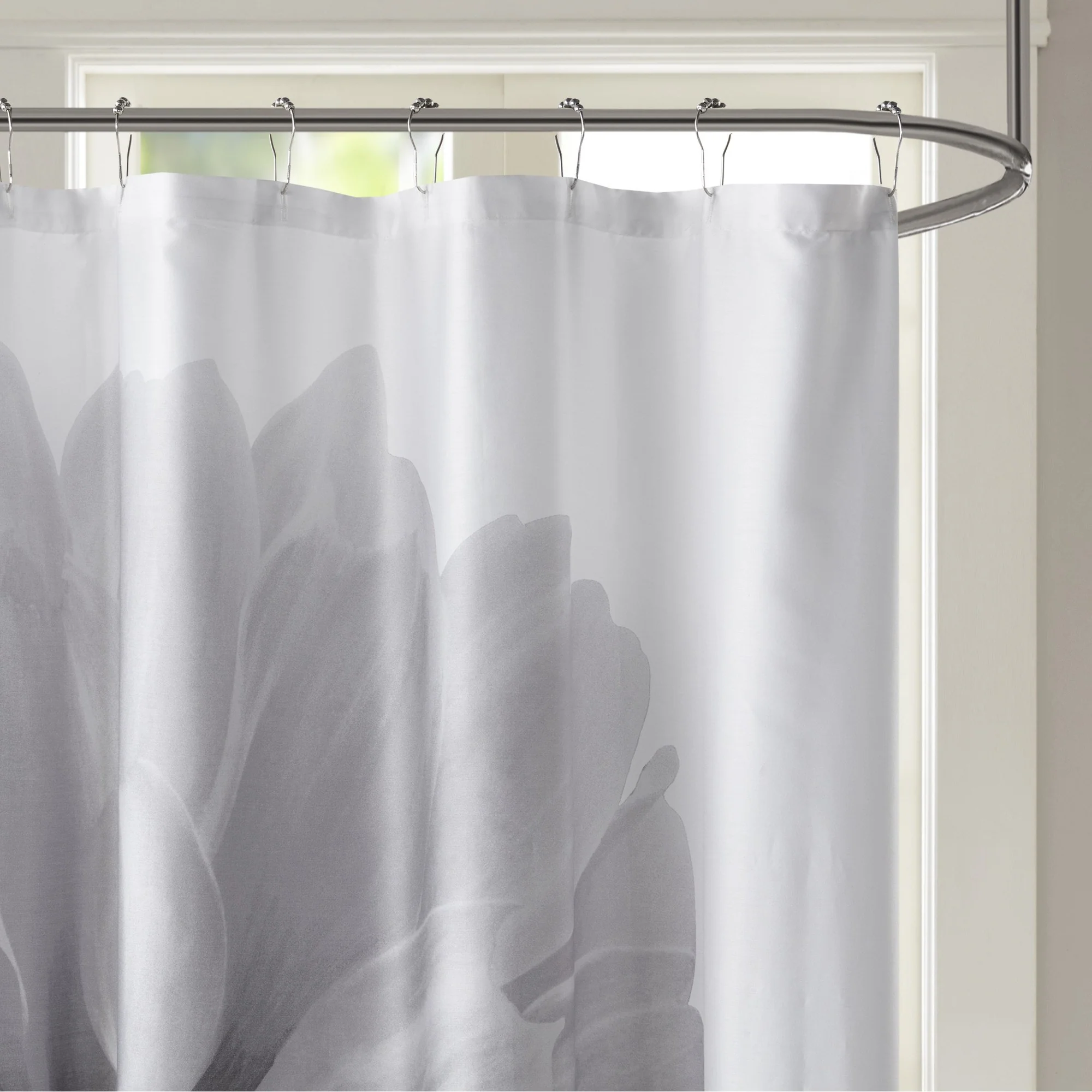 Norah Printed Floral Cotton Shower Curtain - Image 3