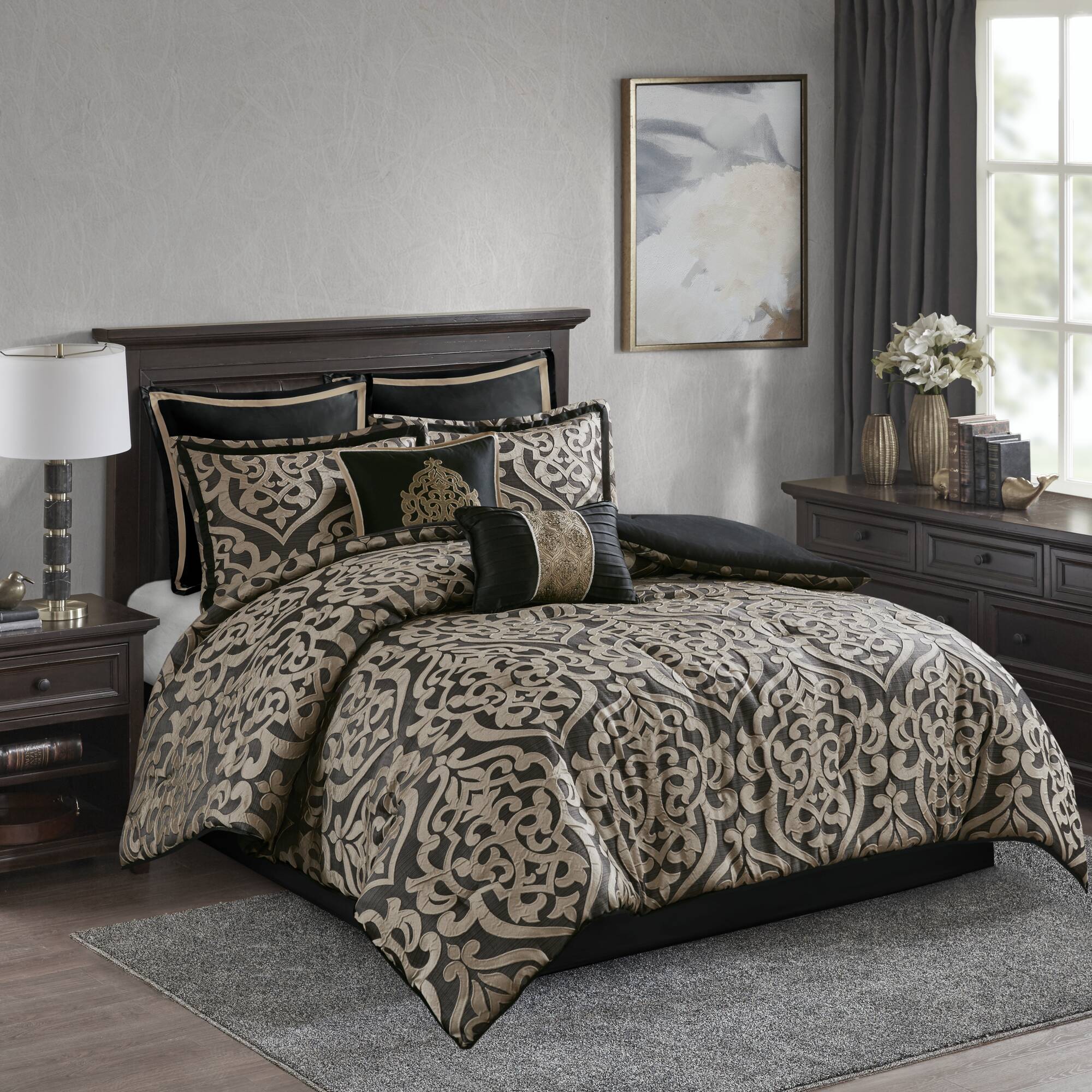 Odette 8-Piece Jacquard Comforter Set - Image 2
