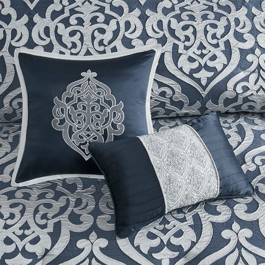 Odette 8-Piece Jacquard Comforter Set - Image 33