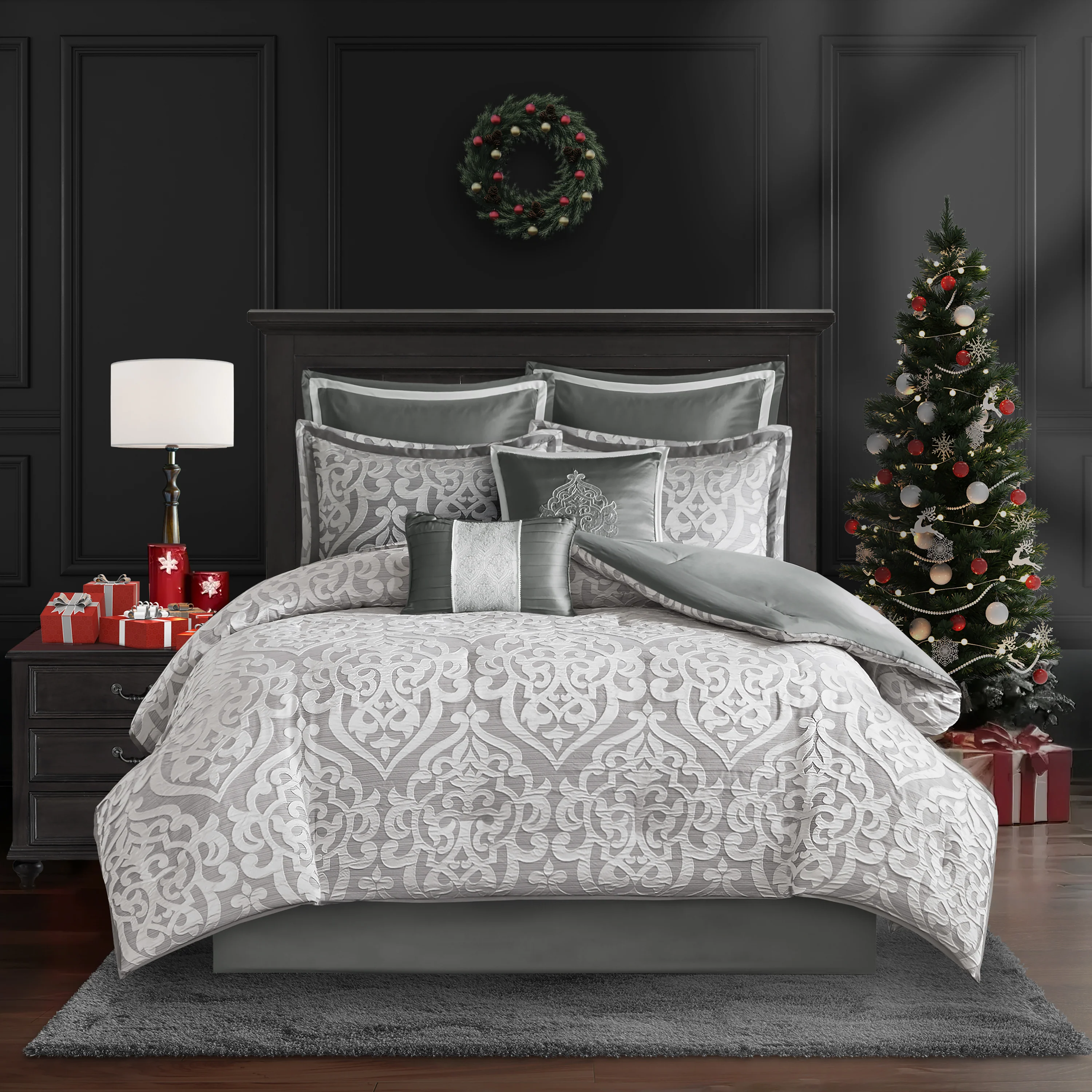 Odette 8-Piece Jacquard Comforter Set - Image 4
