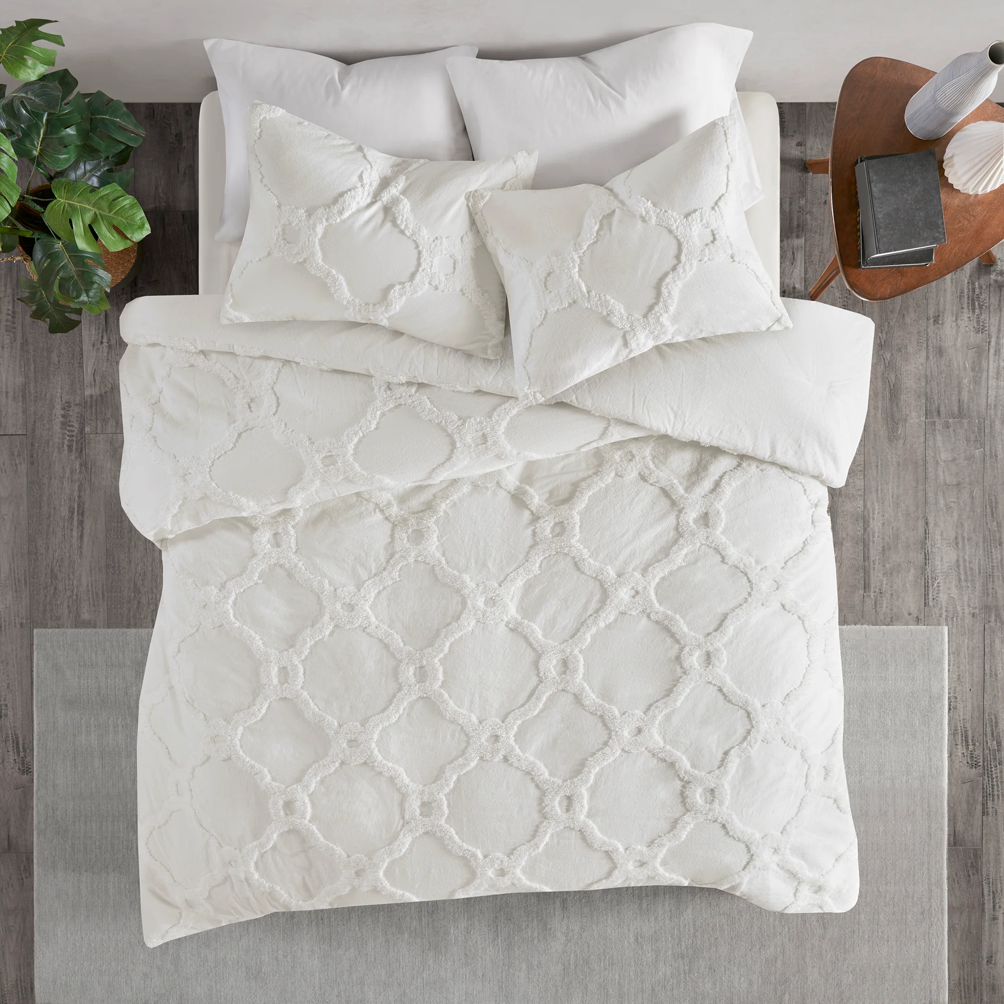 Pacey 3-Piece Tufted Cotton Chenille Geometric Comforter Set - Image 6