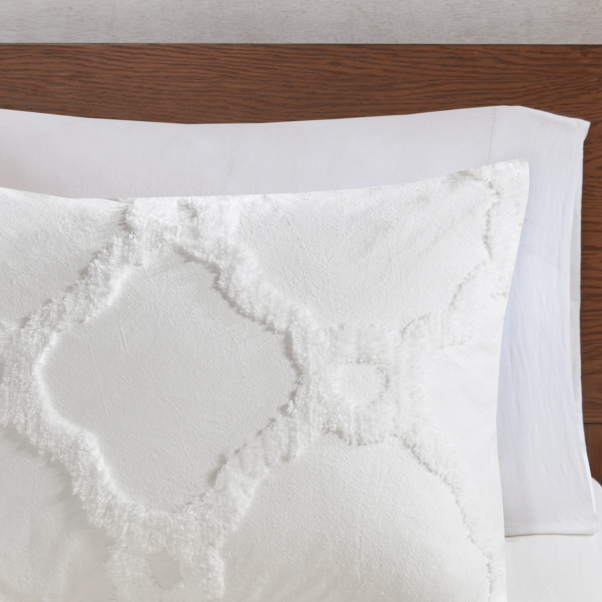 Pacey 3-Piece Tufted Cotton Chenille Geometric Duvet Cover Set - Image 6