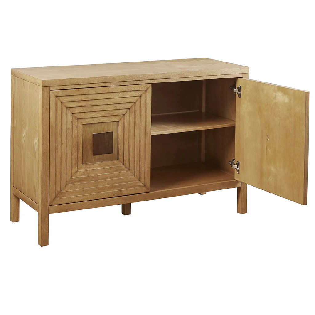 Paige Geometric 2-Door Storage Cabinet With Adjustable Shelves - Image 10