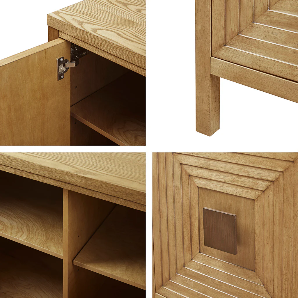 Paige Geometric 2-Door Storage Cabinet With Adjustable Shelves - Image 18