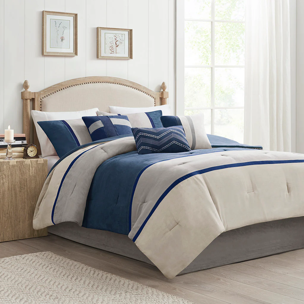 Palisades 7-Piece Faux Suede Comforter Set - Image 3