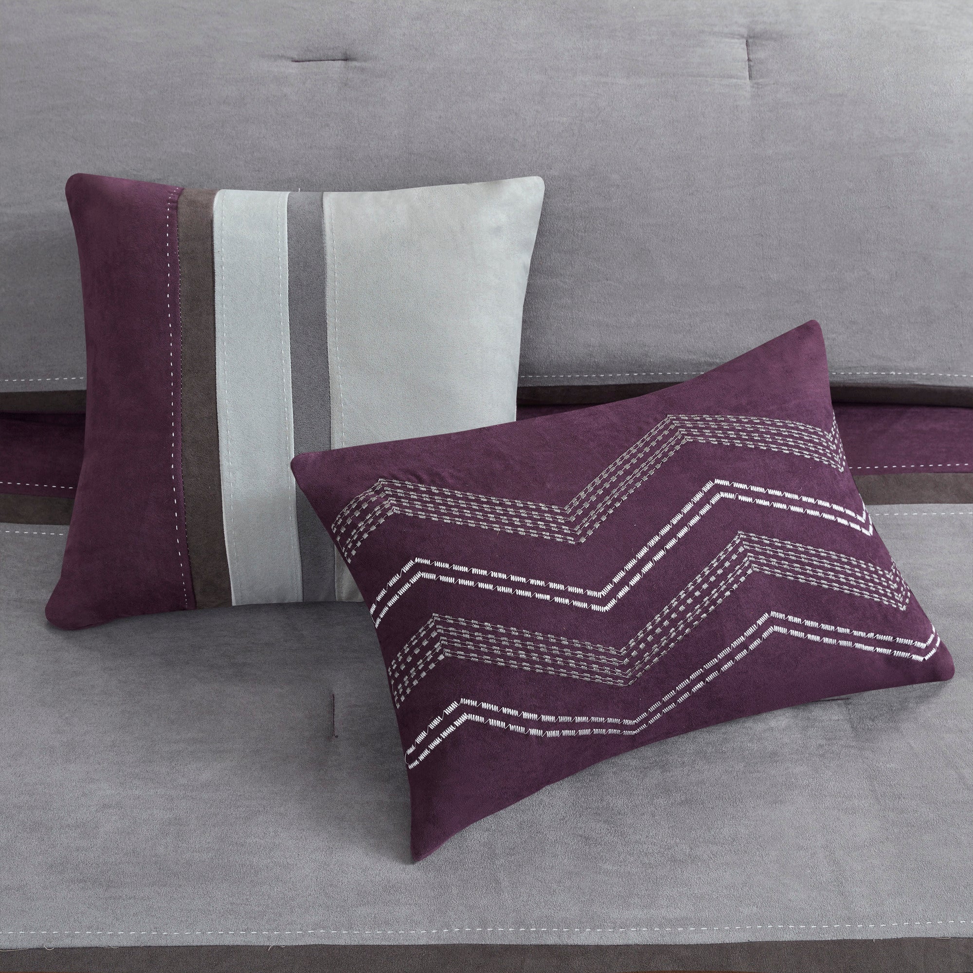 Palisades 7-Piece Faux Suede Comforter Set - Image 33