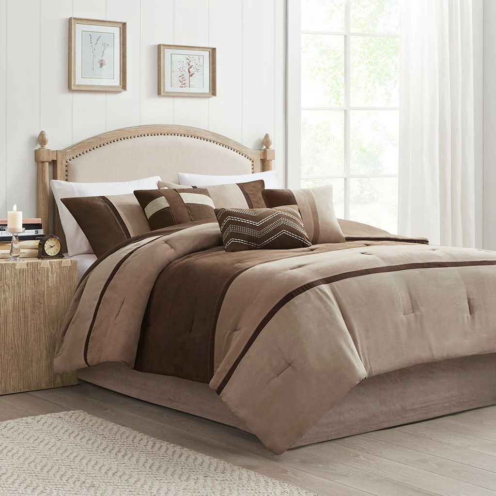 Palisades 7-Piece Faux Suede Comforter Set - Image 4