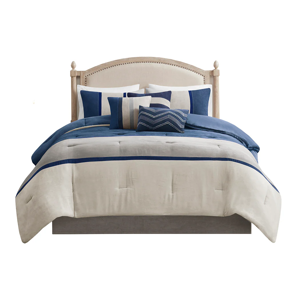 Palisades 7-Piece Faux Suede Comforter Set - Image 9