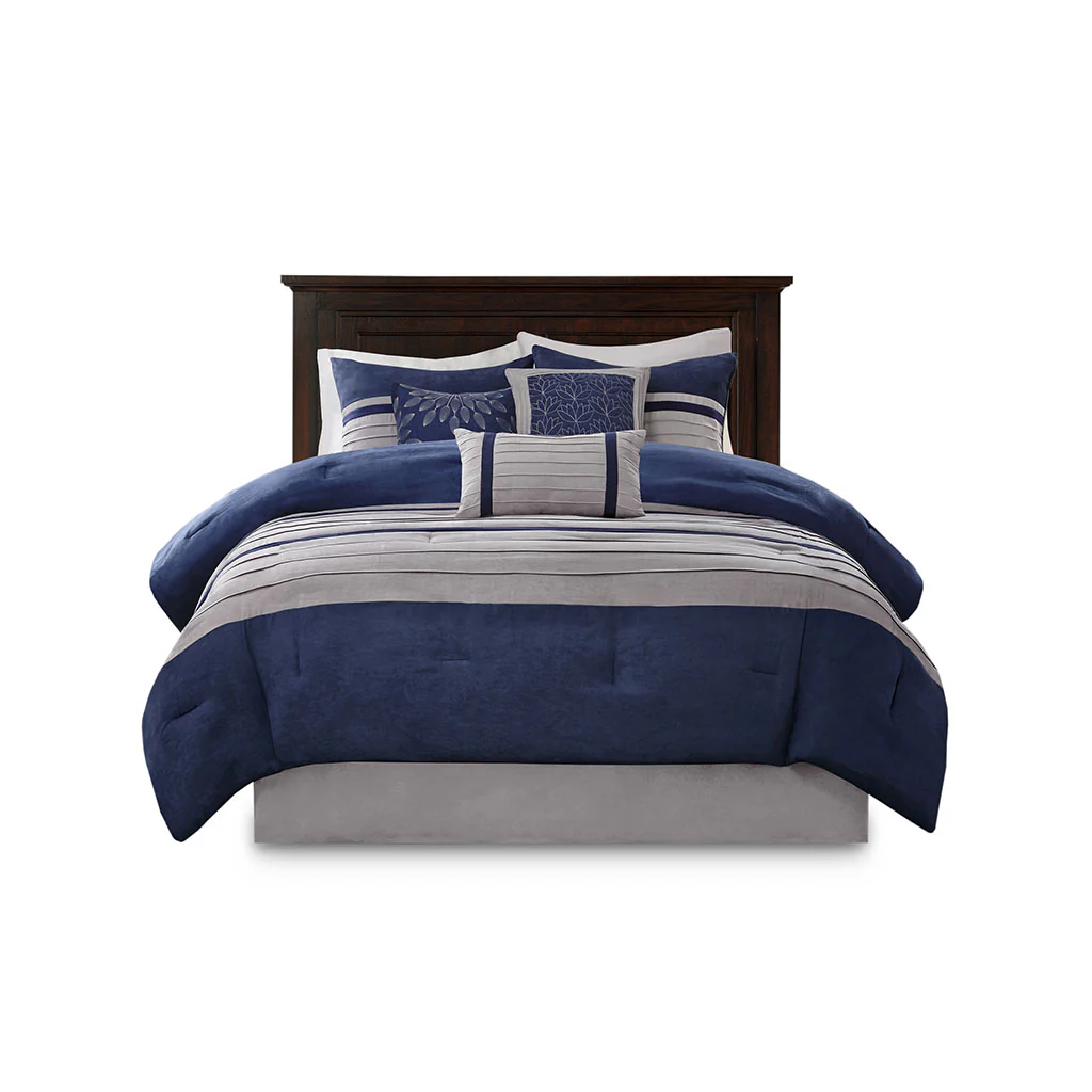 Palmer 7-Piece Faux Suede Comforter Set - Image 21
