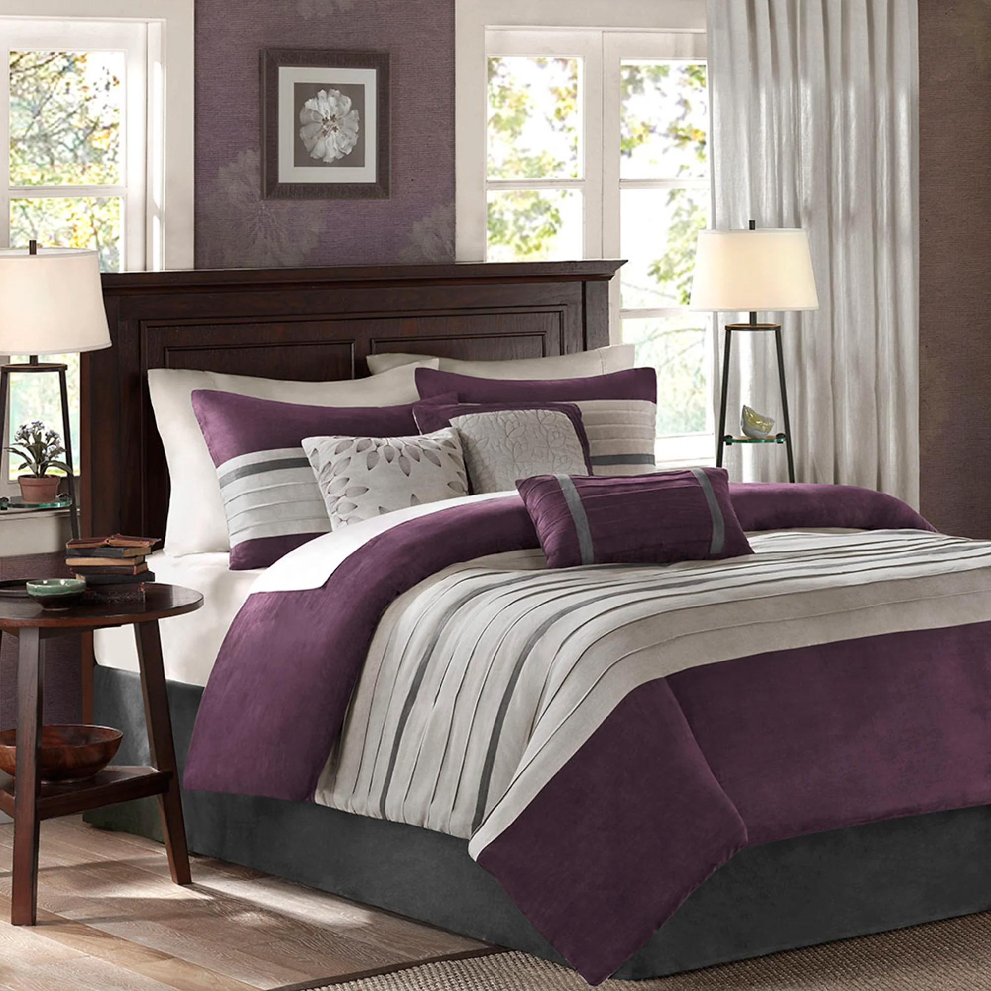 Palmer 7-Piece Faux Suede Comforter Set - Image 36