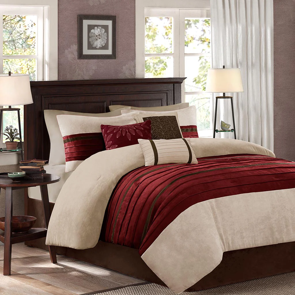 Palmer 7-Piece Faux Suede Comforter Set - Image 10