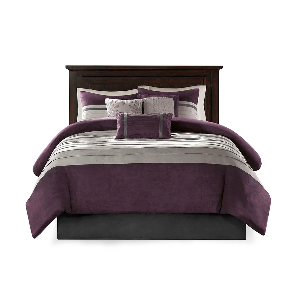 Palmer 7-Piece Faux Suede Comforter Set - Image 16