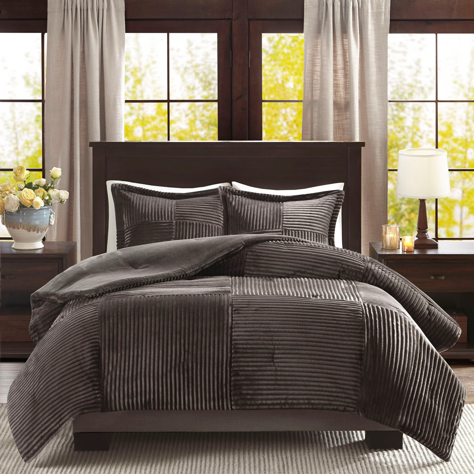 Parker Plush Down Alternative Comforter Set - Image 3