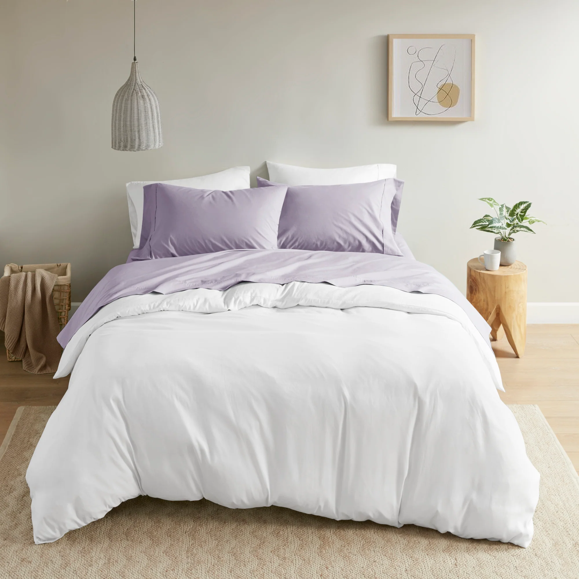 Peached Percale 200 Thread Count Relaxed Cotton Percale Sheet Set - Image 11