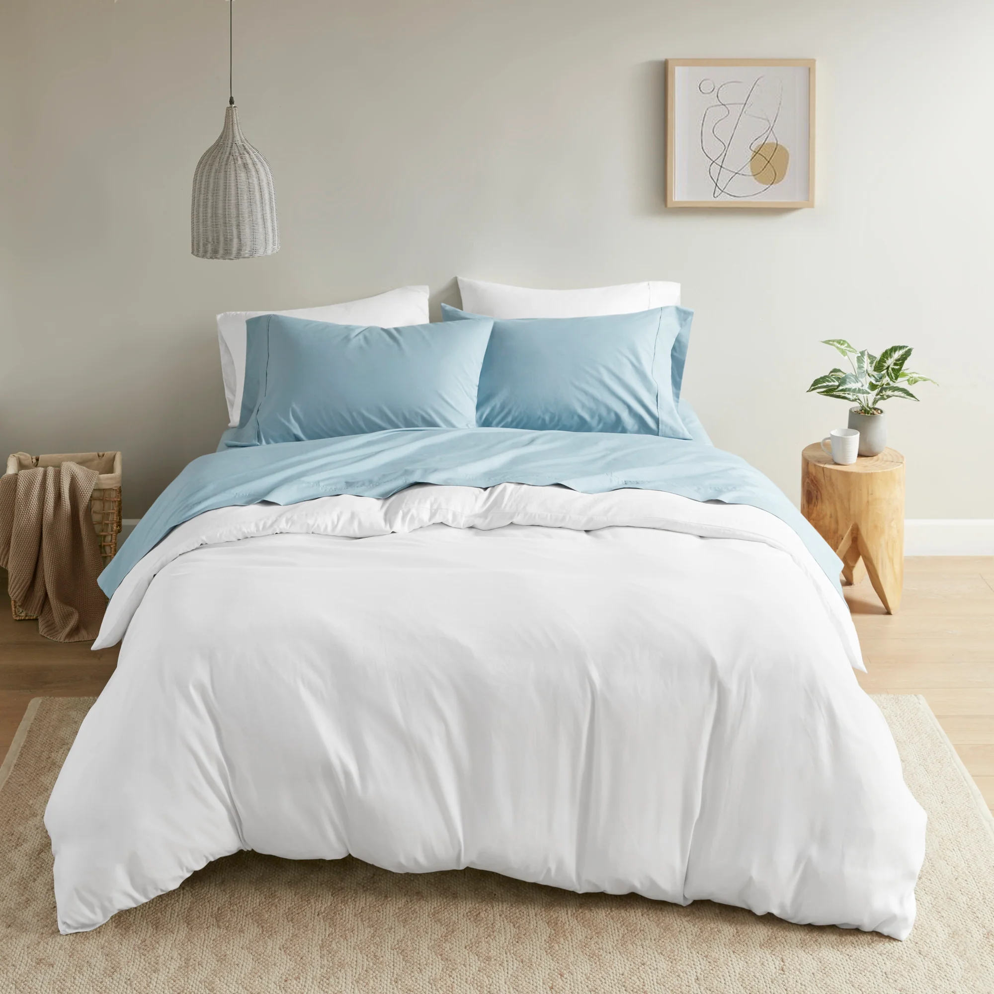 Peached Percale 200 Thread Count Relaxed Cotton Percale Sheet Set - Image 13