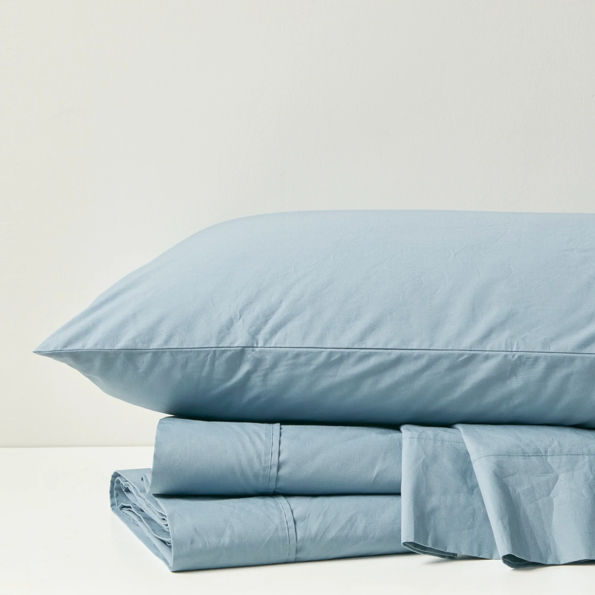 Peached Percale 200 Thread Count Relaxed Cotton Percale Sheet Set - Image 37