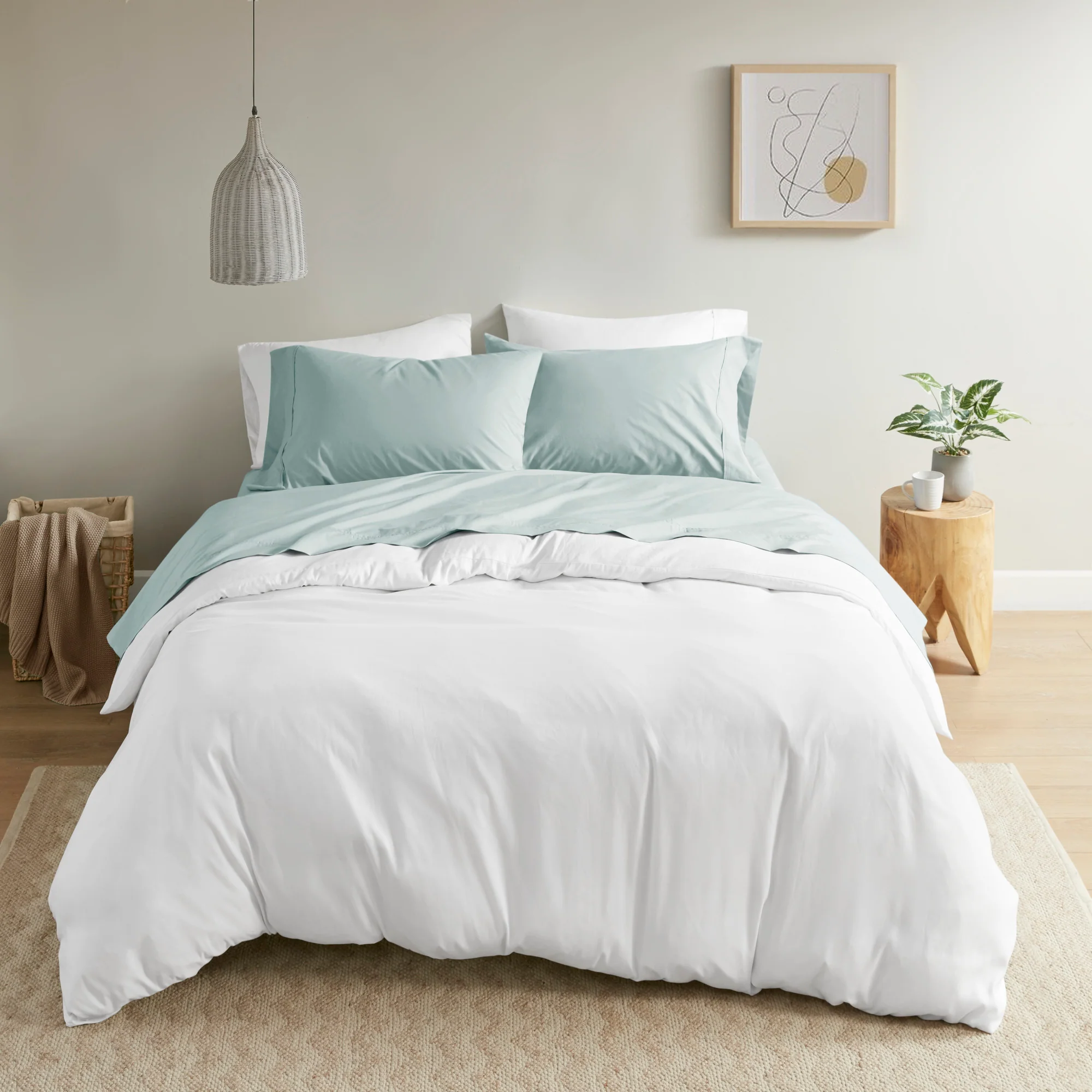 Peached Percale 200 Thread Count Relaxed Cotton Percale Sheet Set - Image 9