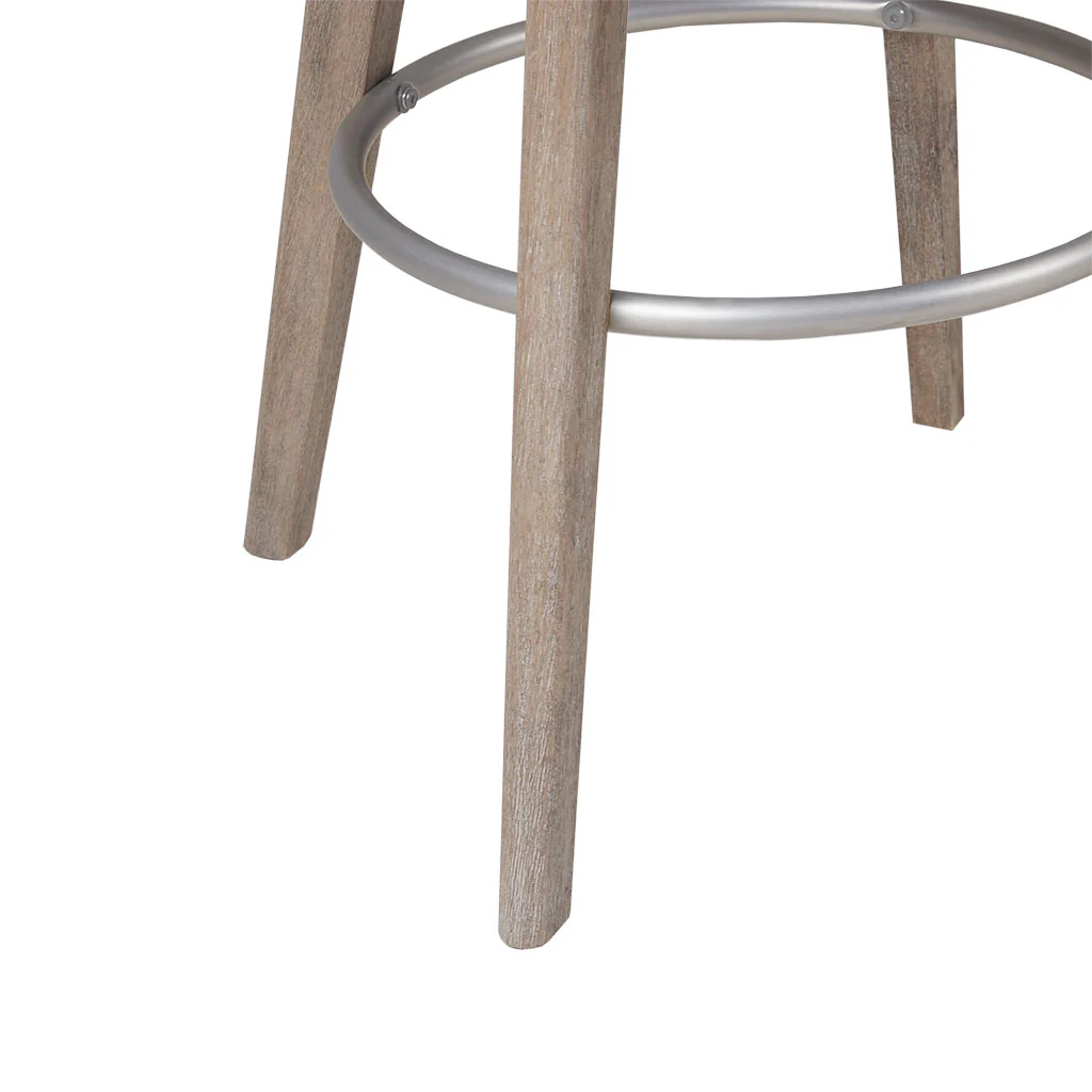 Pearce Swivel Upholstered Counter Stool (25.75'') with Solid Wood Legs & Metal Footrest - Image 25