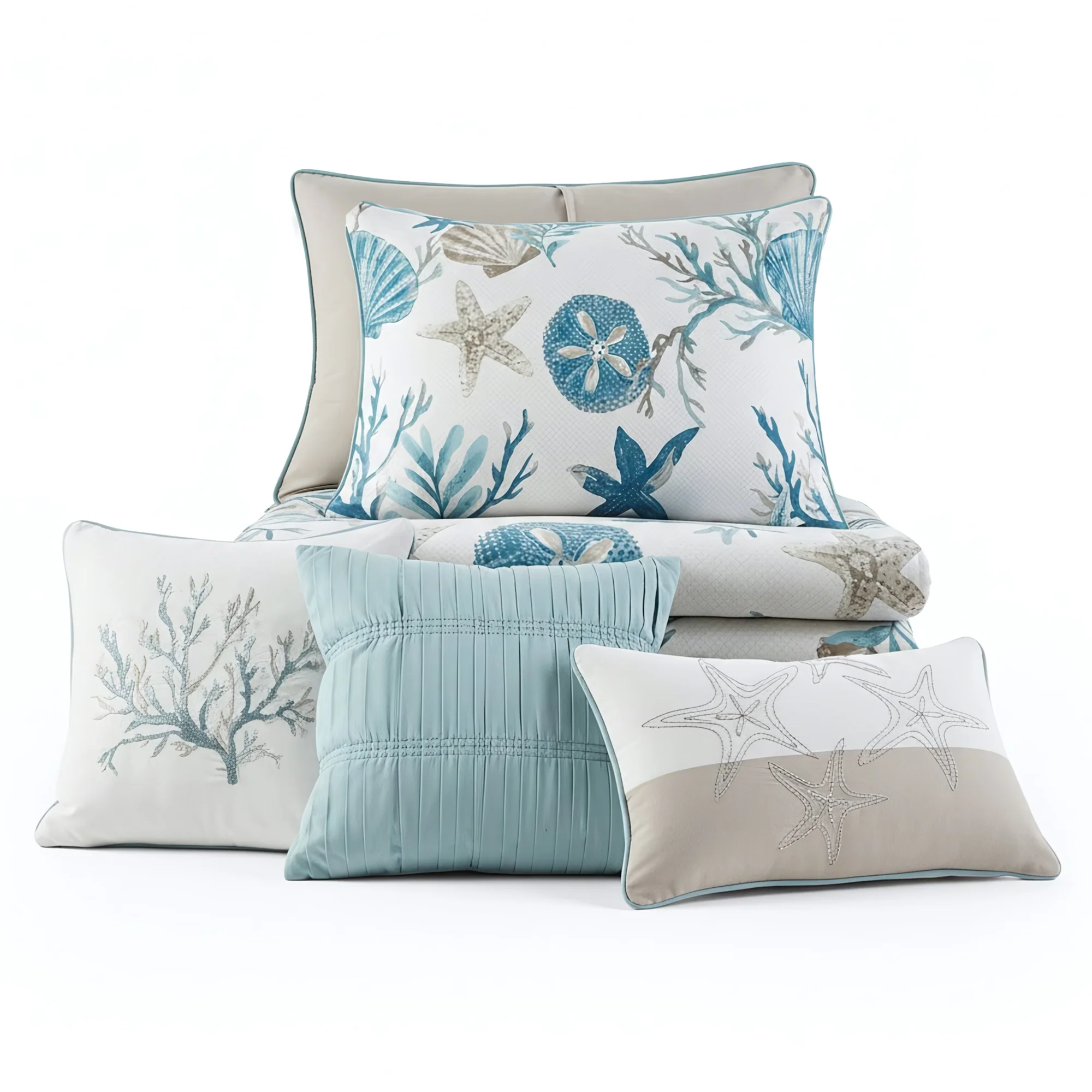 Pebble Beach 6-Piece Cotton Sateen Duvet Cover Set - Image 2
