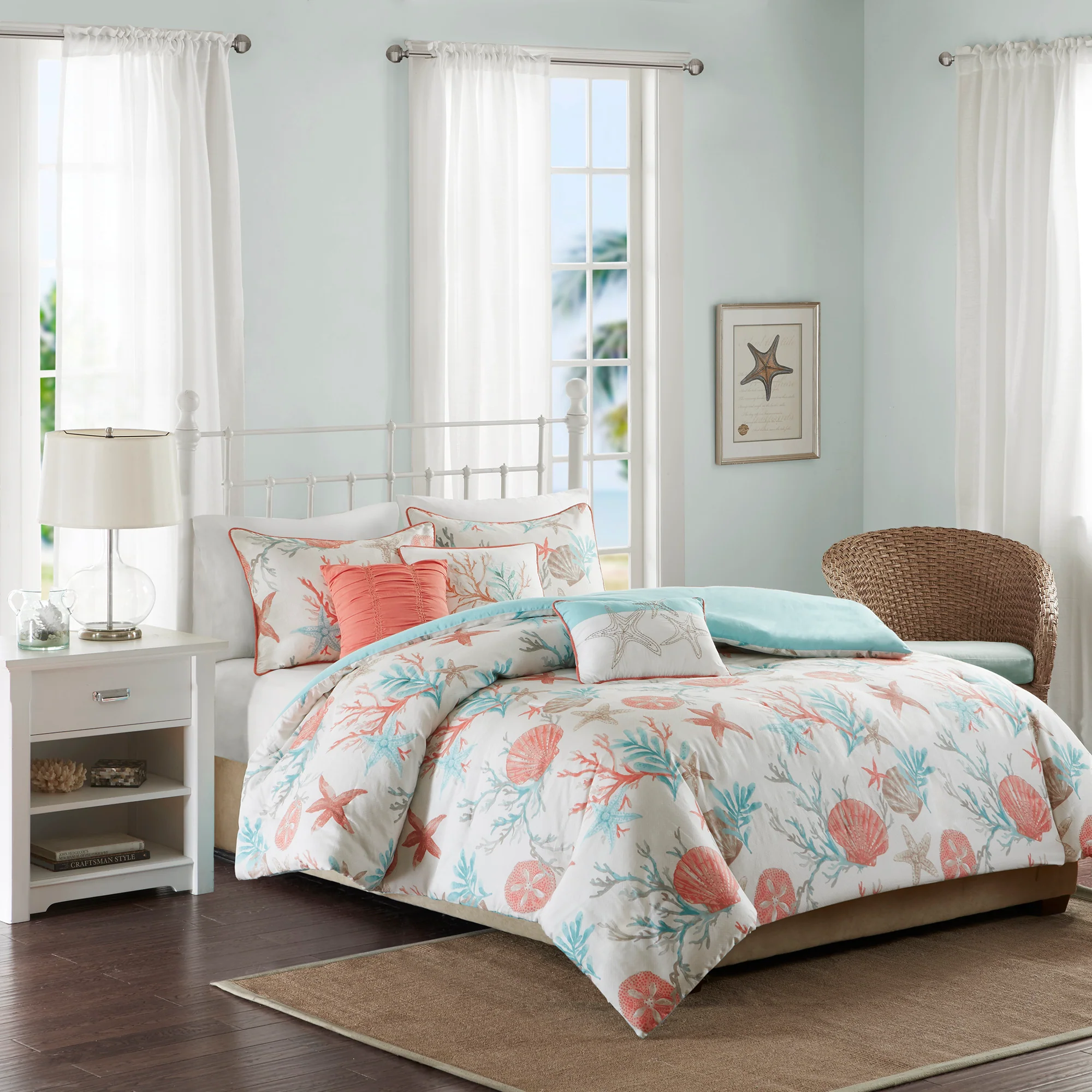 Pebble Beach 6-Piece Cotton Sateen Duvet Cover Set - Image 3