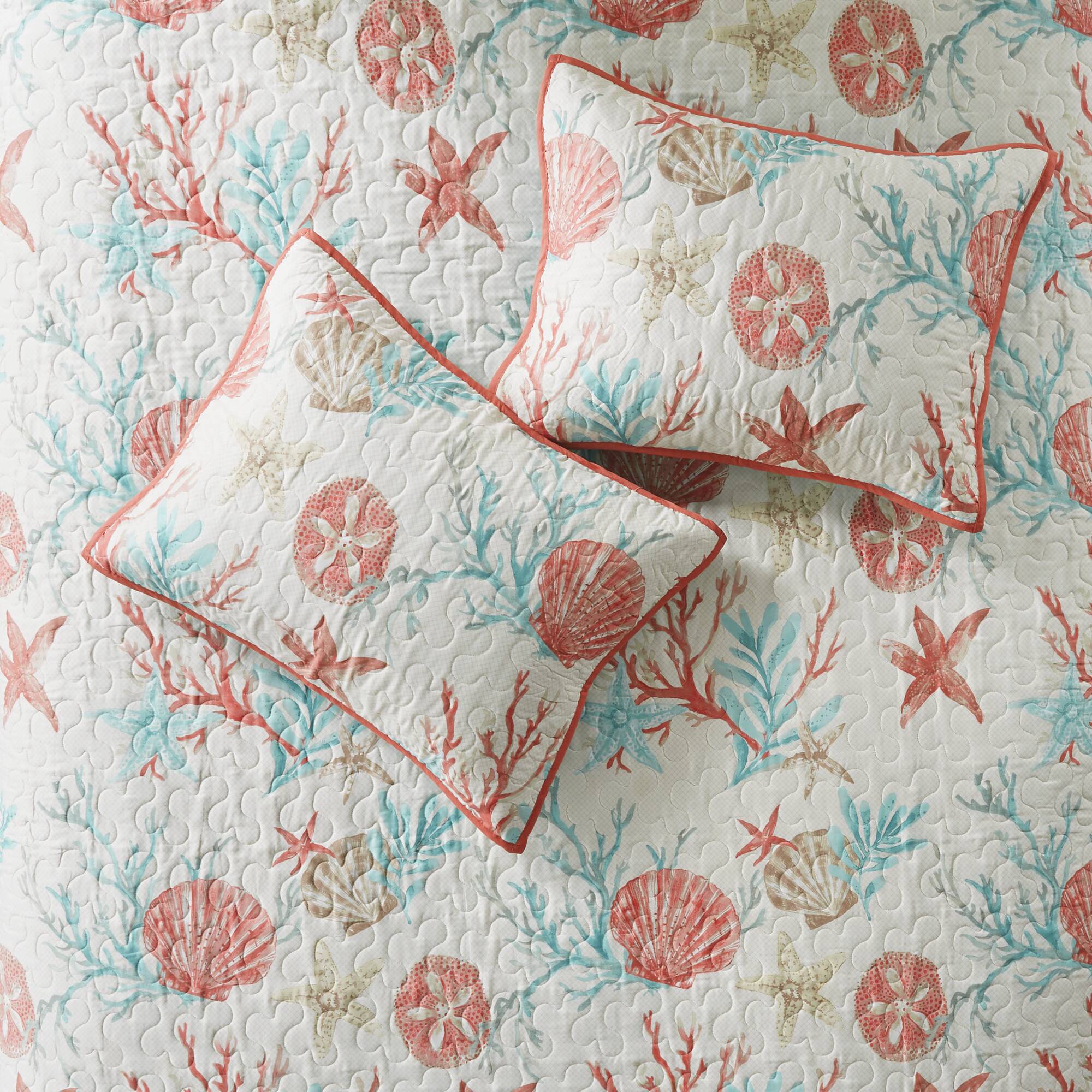 Pebble Beach 6-Piece Cotton Sateen Quilt Set with Throw Pillows - Image 13