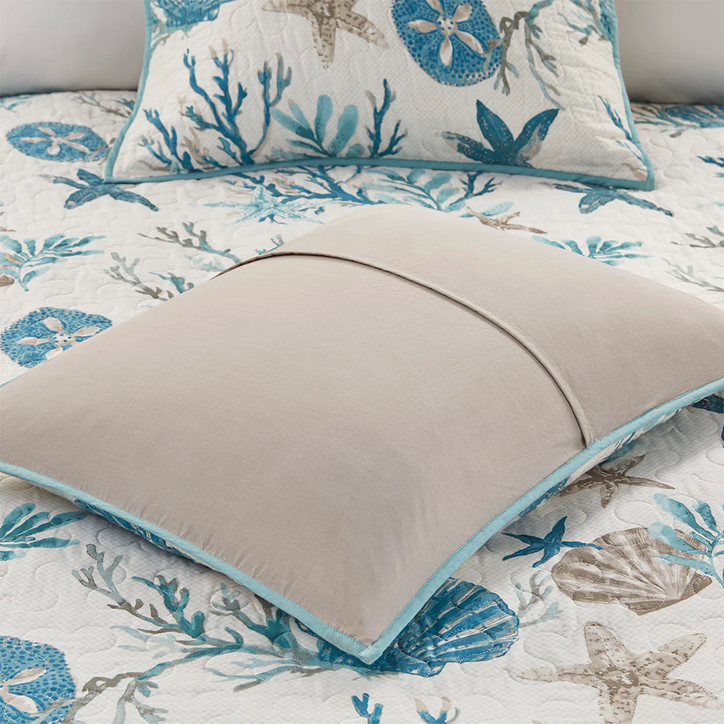 Pebble Beach 6-Piece Cotton Sateen Quilt Set with Throw Pillows - Image 18