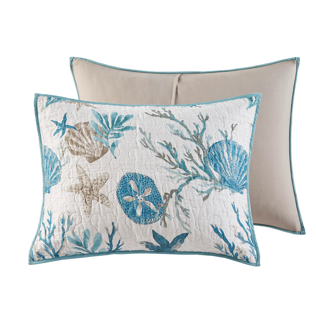 Pebble Beach 6-Piece Cotton Sateen Quilt Set with Throw Pillows - Image 24