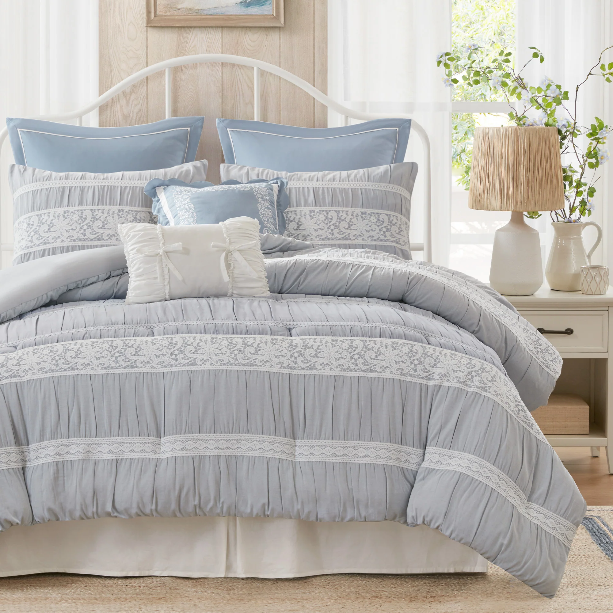 Perryn 7-Piece Jacquard Comforter Set