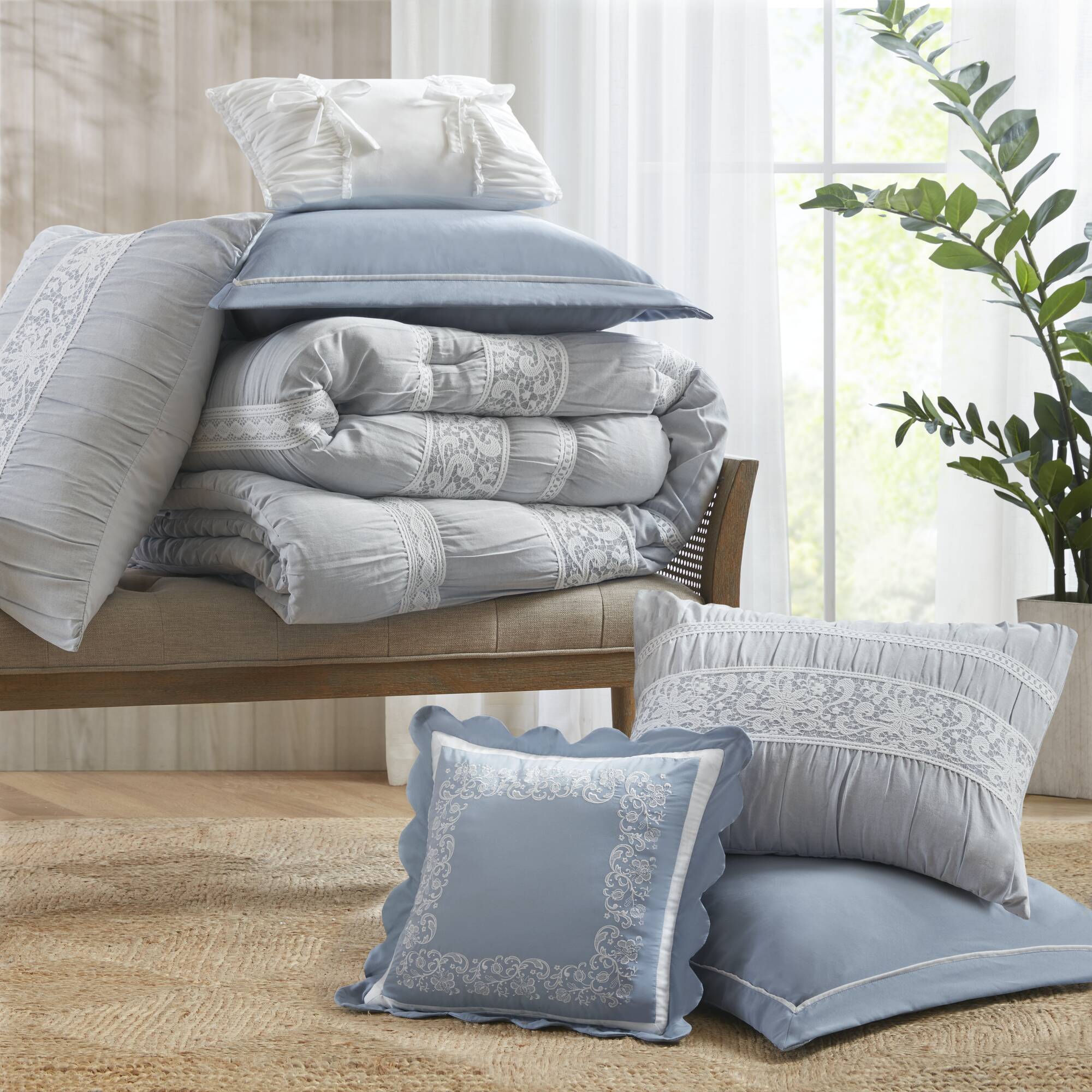 Perryn 7-Piece Jacquard Comforter Set - Image 13