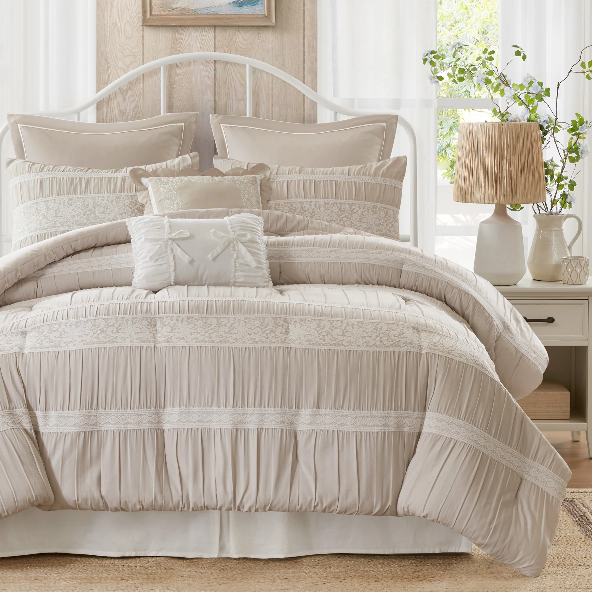 Perryn 7-Piece Jacquard Comforter Set - Image 15
