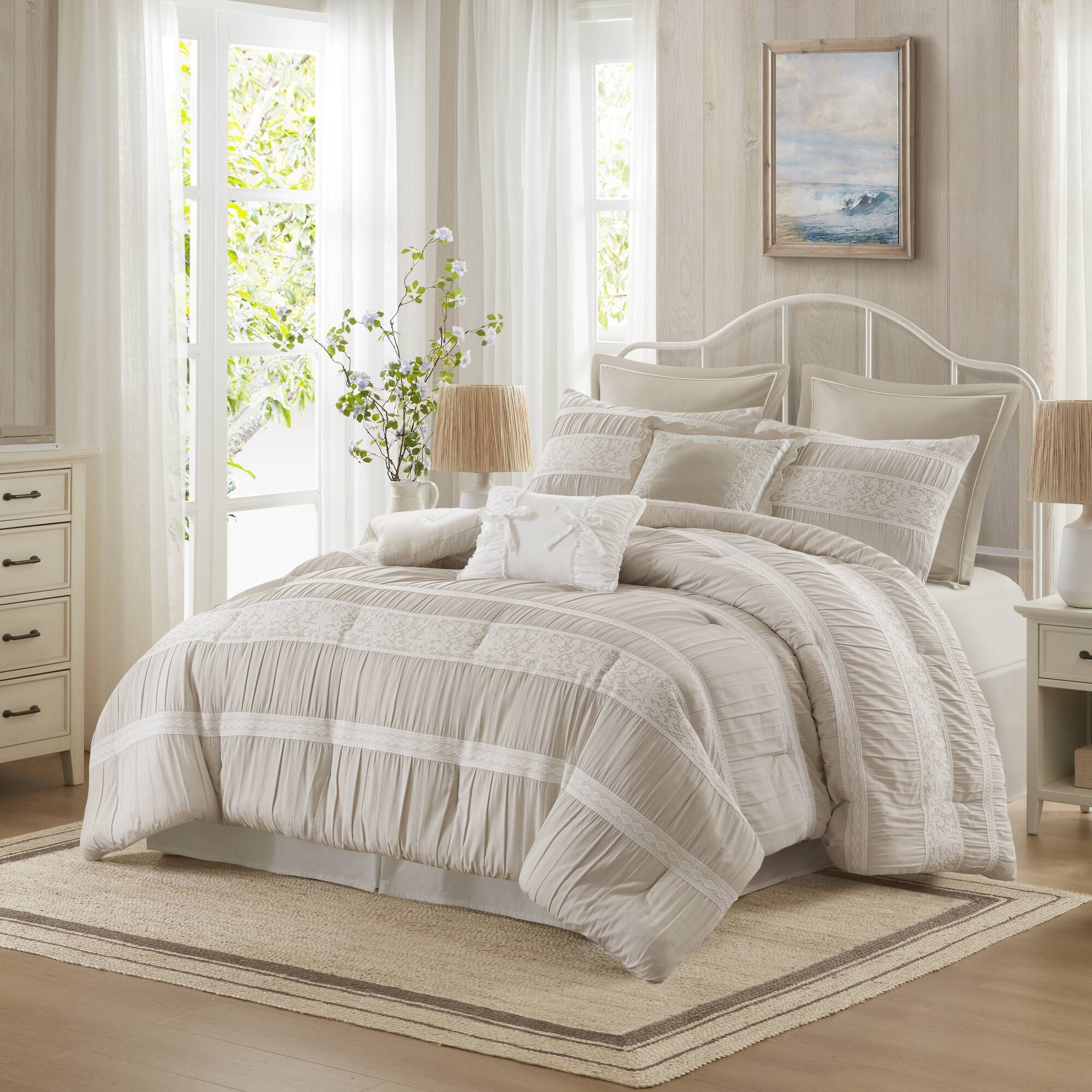 Perryn 7-Piece Jacquard Comforter Set - Image 17