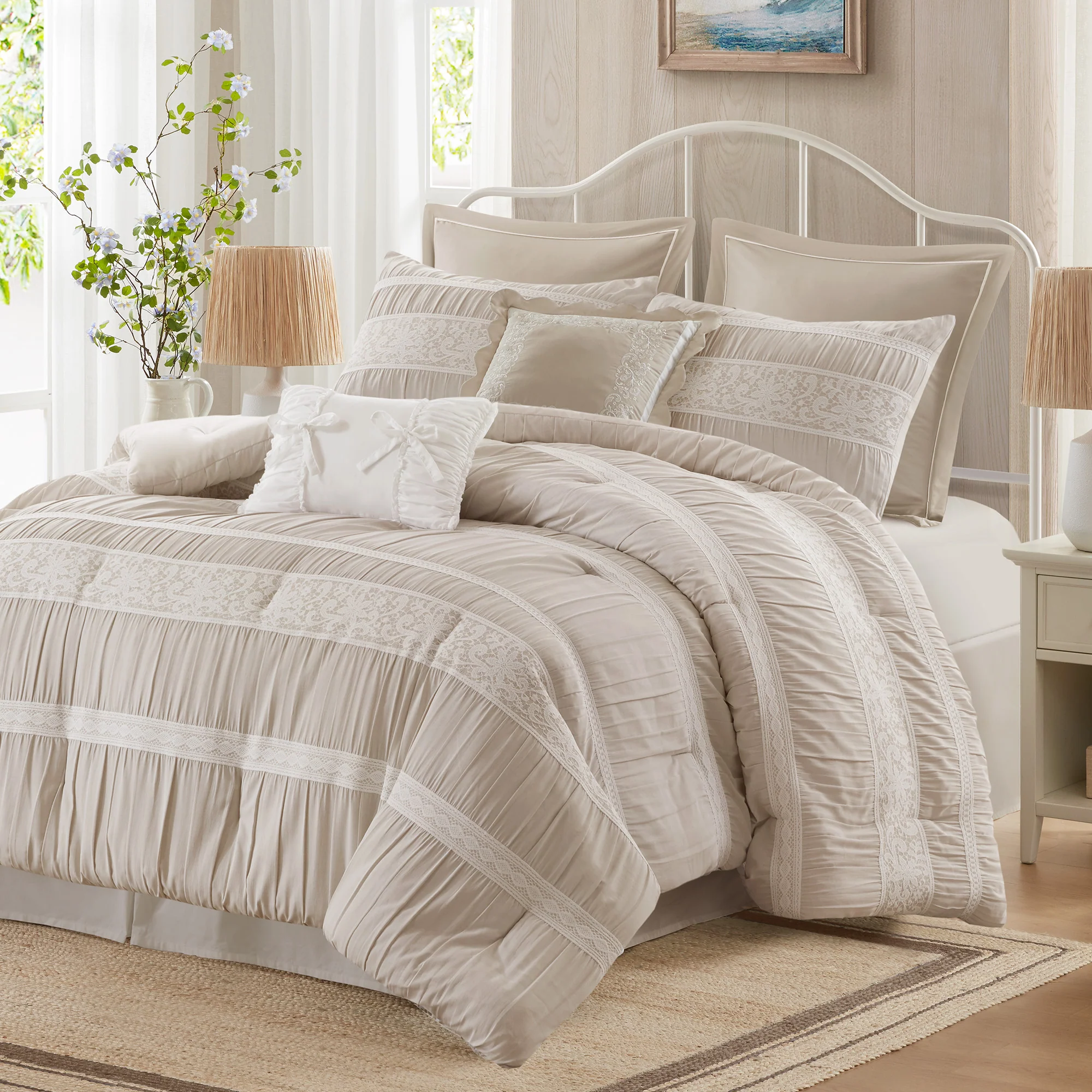 Perryn 7-Piece Jacquard Comforter Set - Image 18
