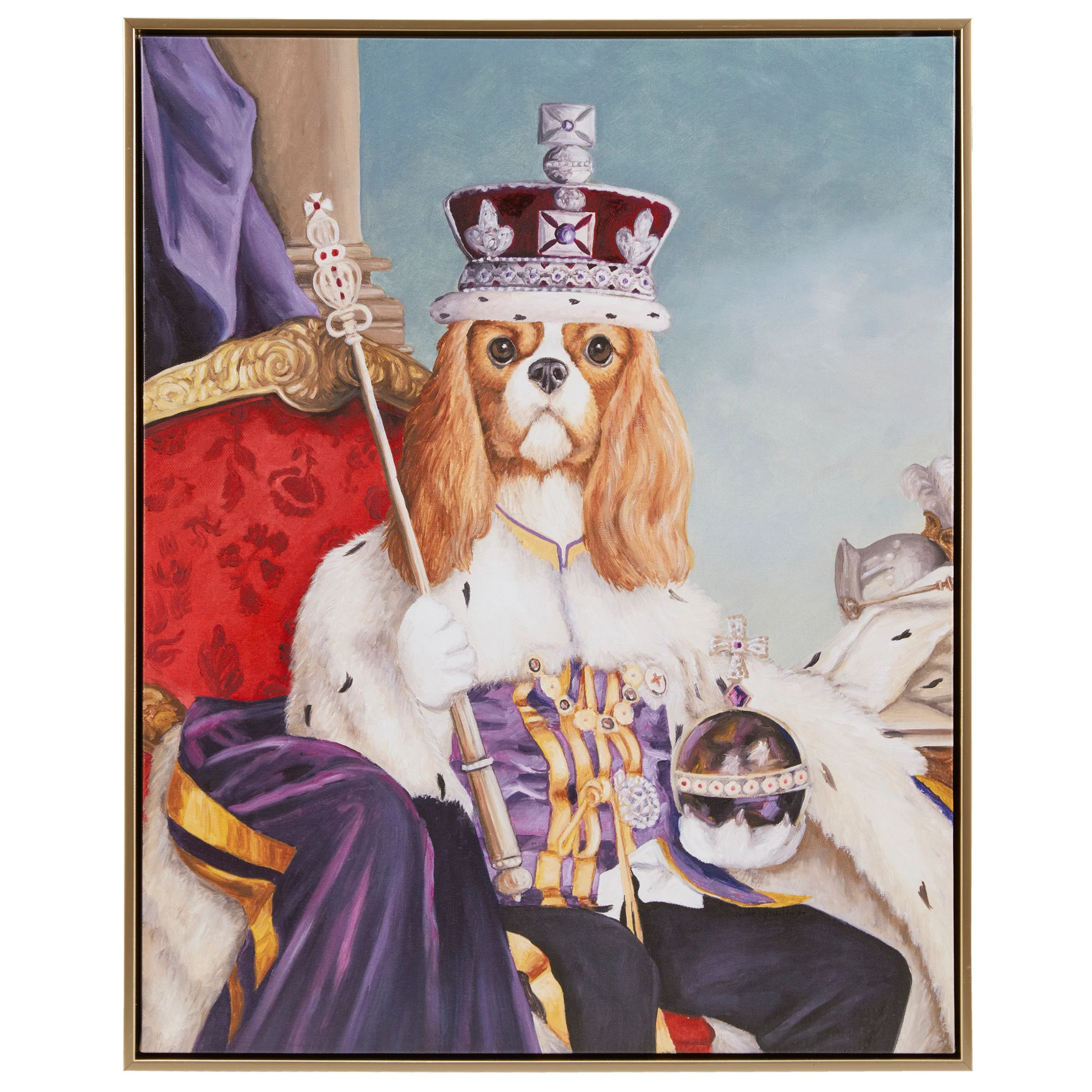 Pet Portrait Captain's Guard Pug Framed Canvas Wall Art - Image 2