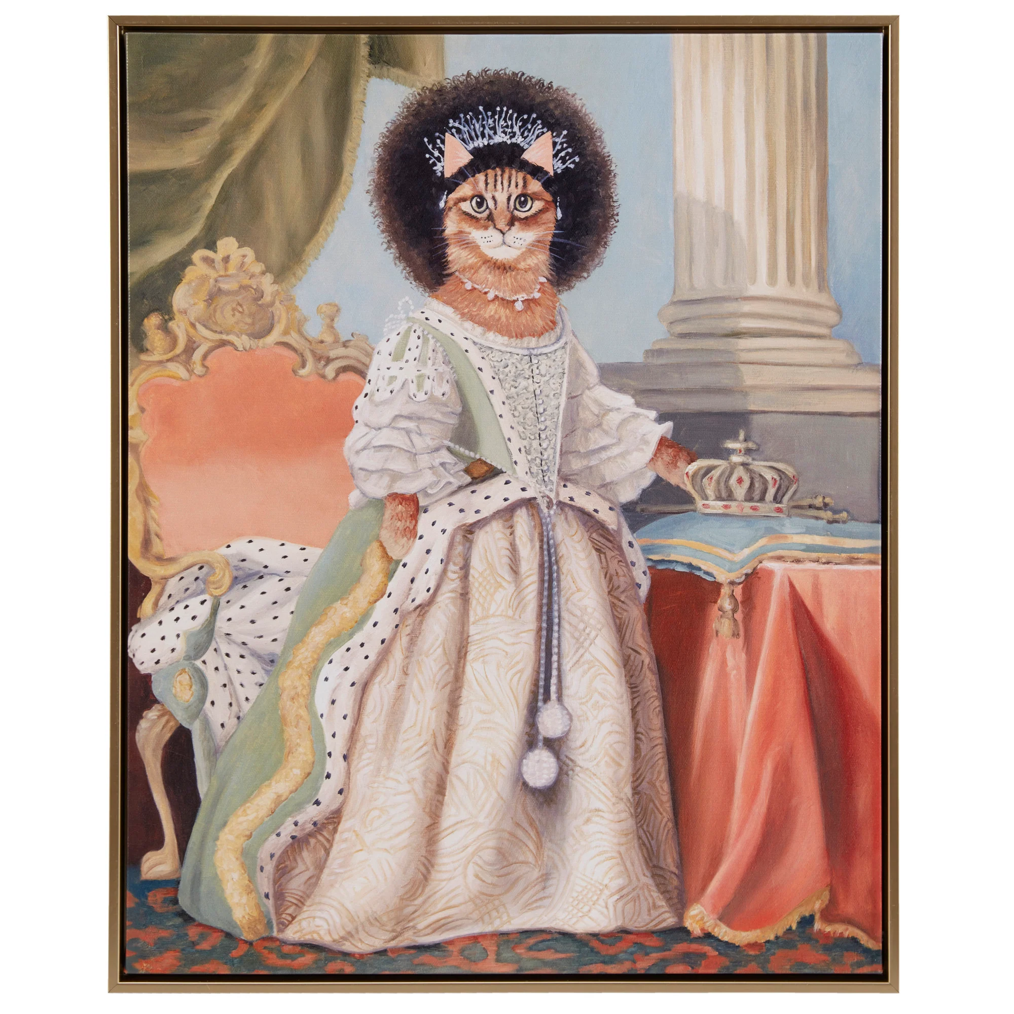 Pet Portrait Captain's Guard Pug Framed Canvas Wall Art - Image 8