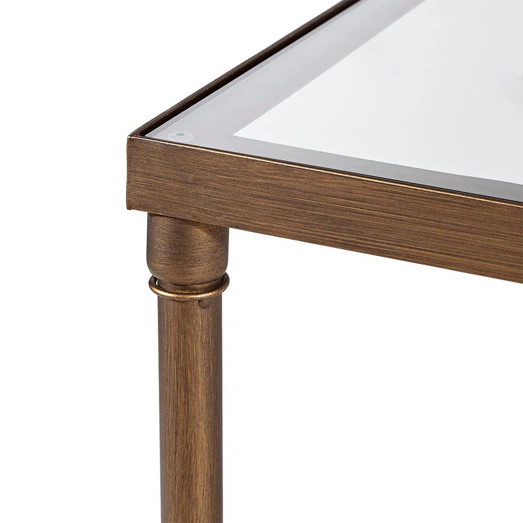 Porter Rectangular Metal & Glass Coffee Table - Image 10