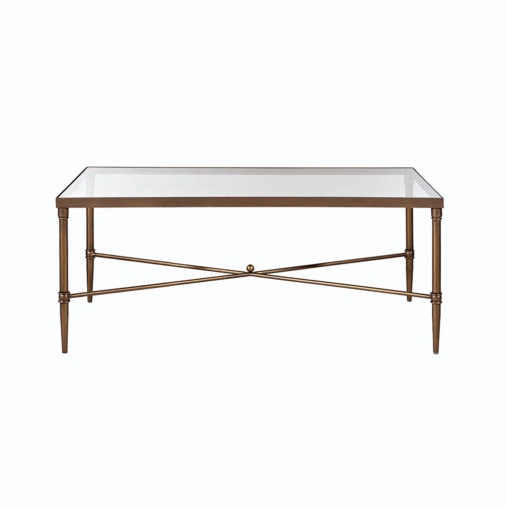 Porter Rectangular Metal & Glass Coffee Table - Image 7