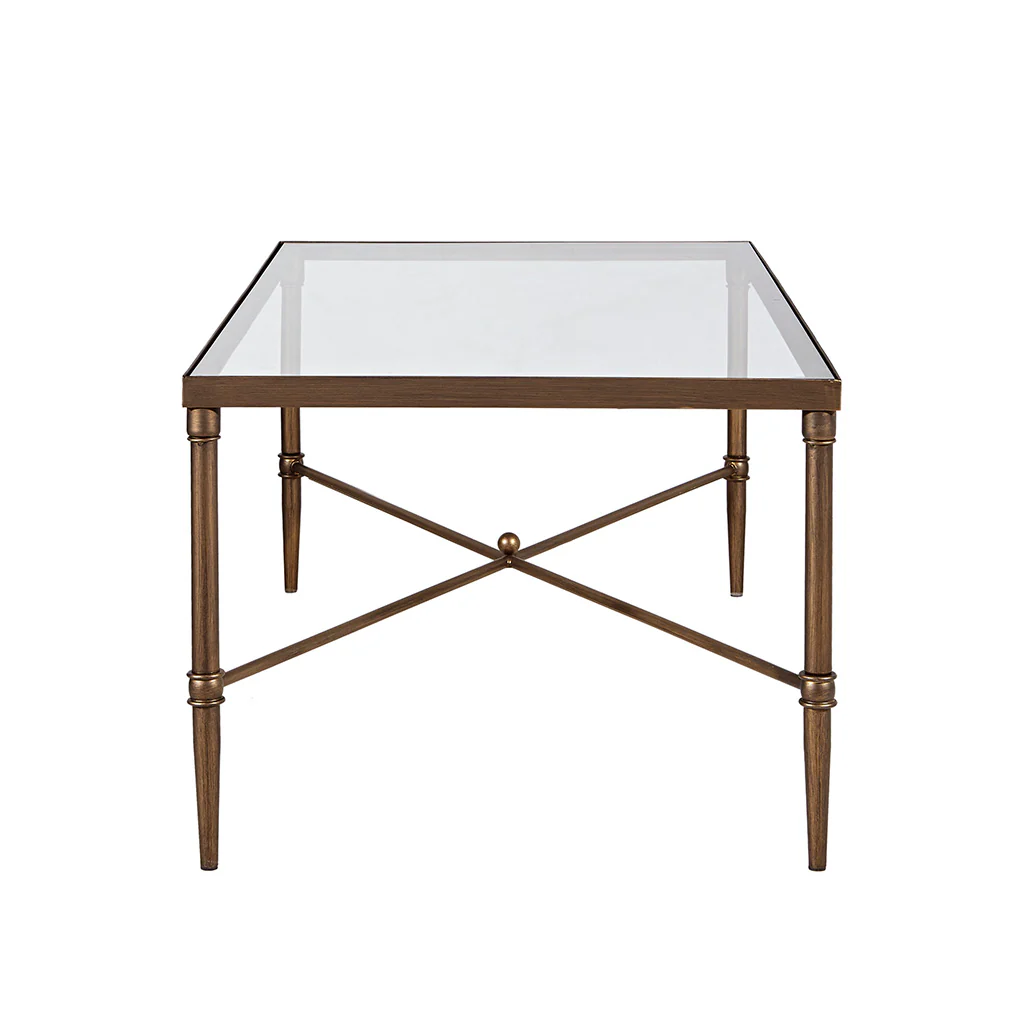 Porter Rectangular Metal & Glass Coffee Table - Image 9