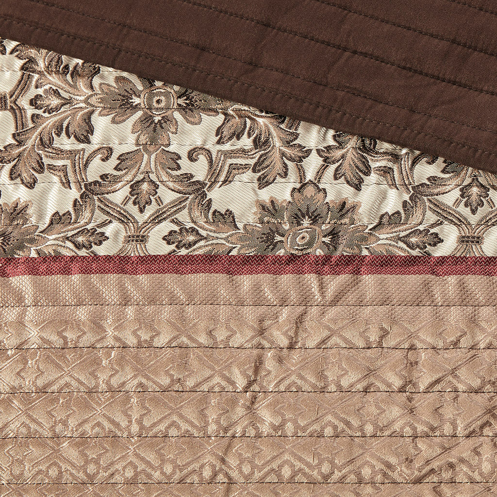Princeton 5-Piece Jacquard Quilt Set with Throw Pillows - Image 11