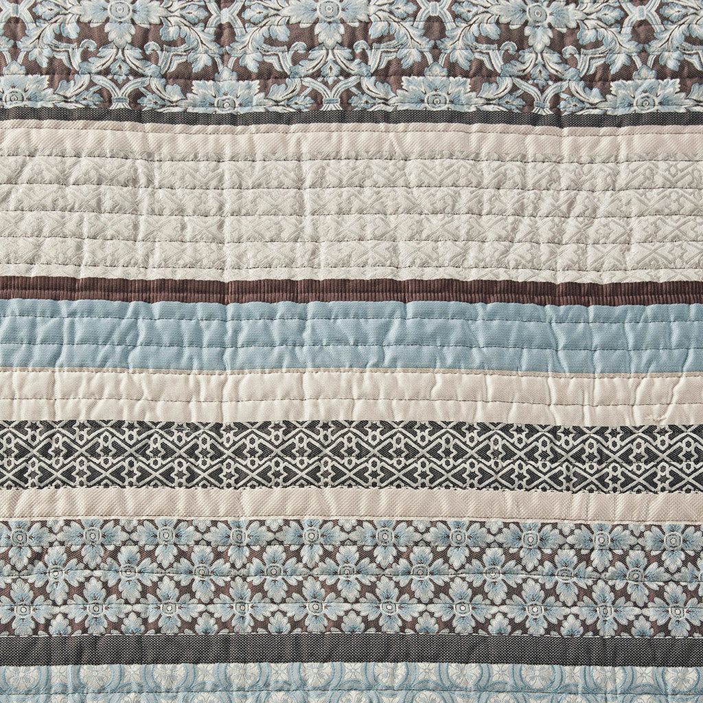 Princeton 5-Piece Jacquard Quilt Set with Throw Pillows - Image 14