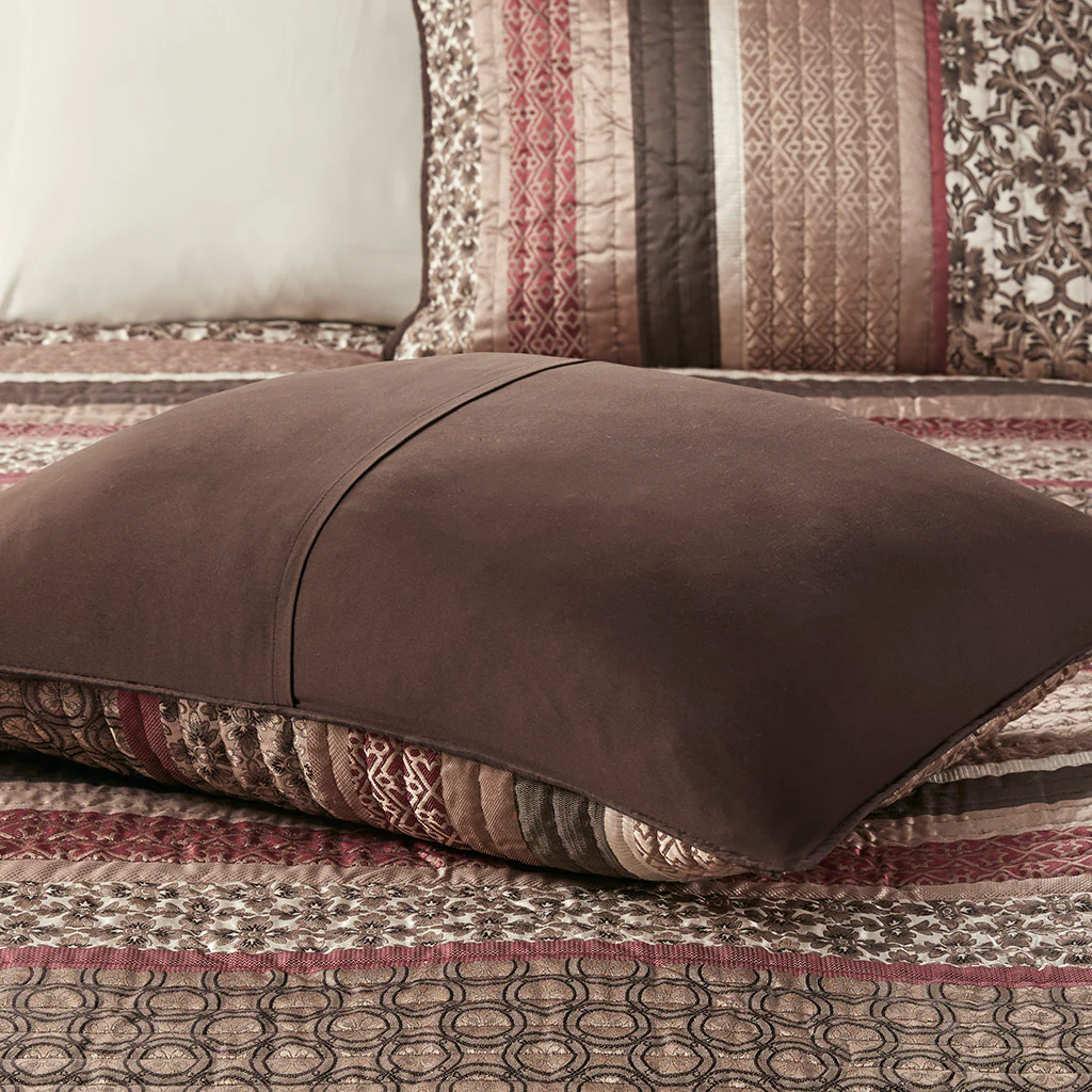 Princeton 5-Piece Jacquard Quilt Set with Throw Pillows - Image 17