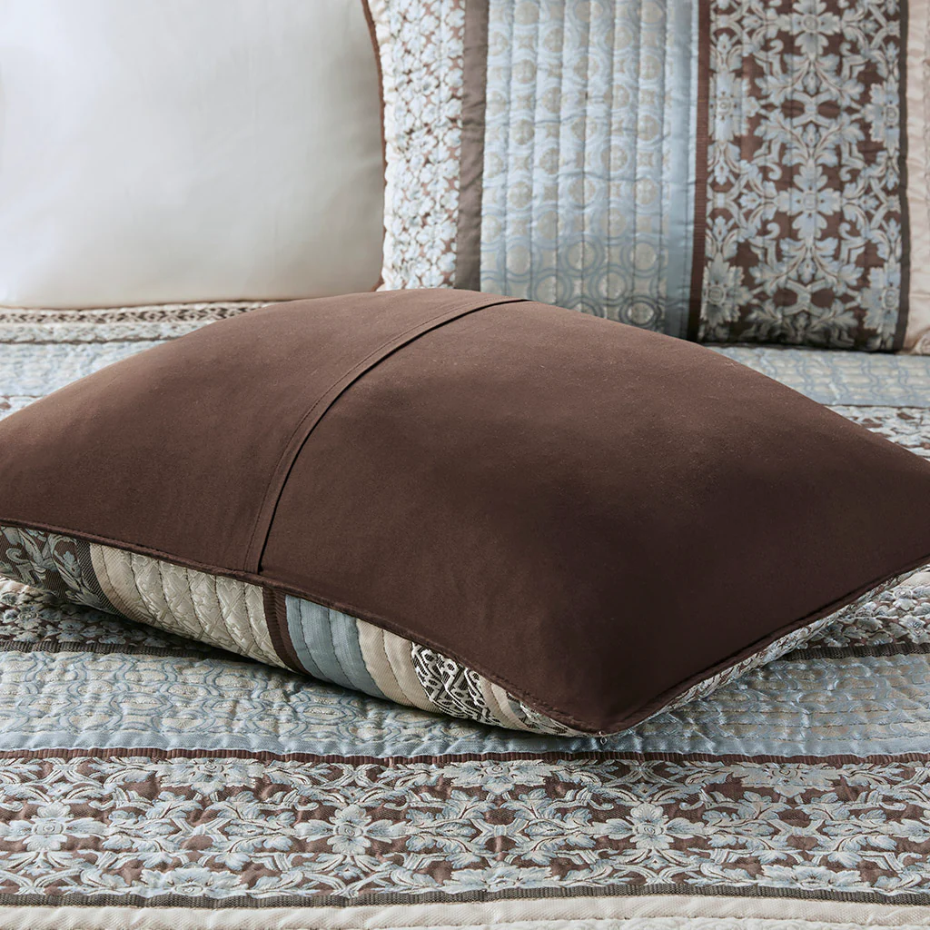Princeton 5-Piece Jacquard Quilt Set with Throw Pillows - Image 18