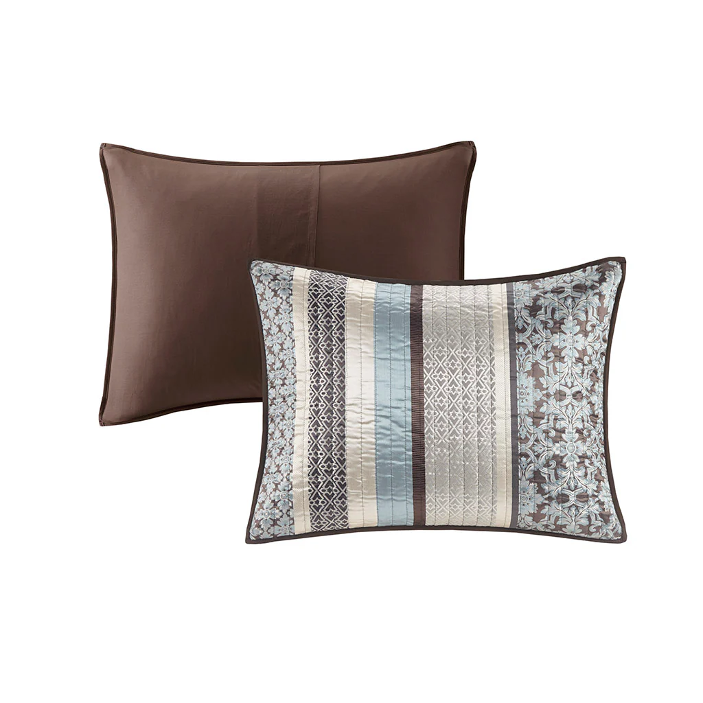 Princeton 5-Piece Jacquard Quilt Set with Throw Pillows - Image 24