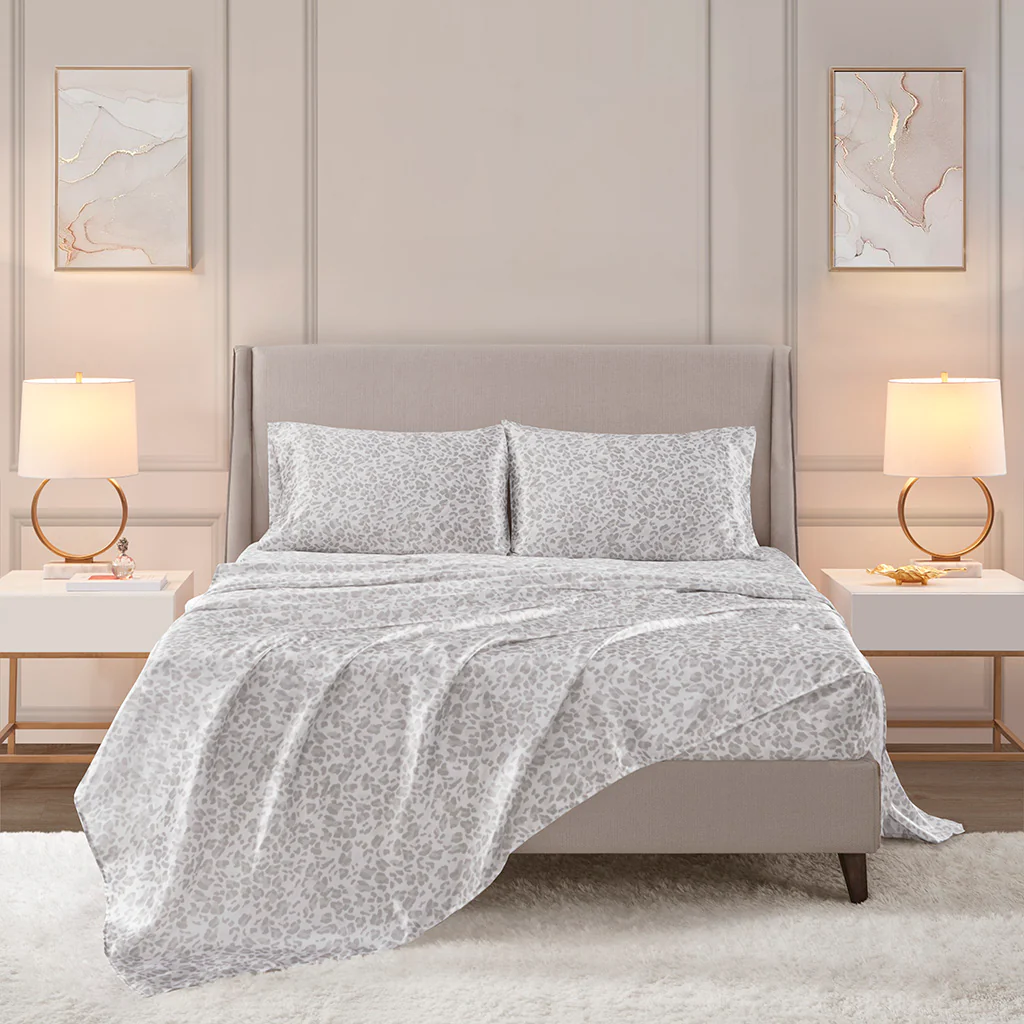 Printed Satin Sheet Set - Image 4