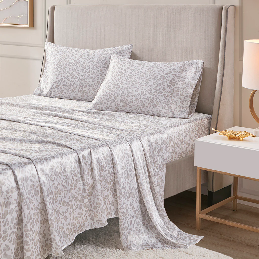 Printed Satin Sheet Set - Image 5