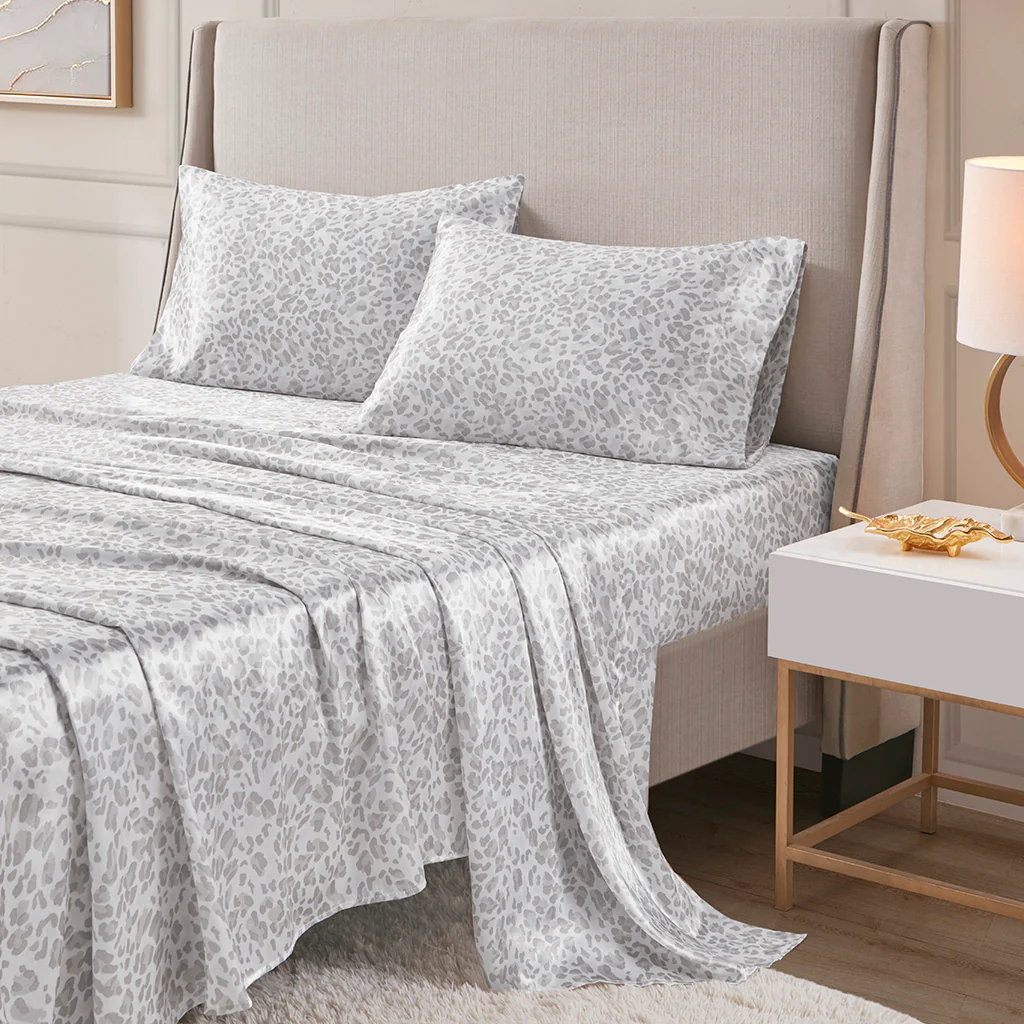 Printed Satin Sheet Set - Image 6